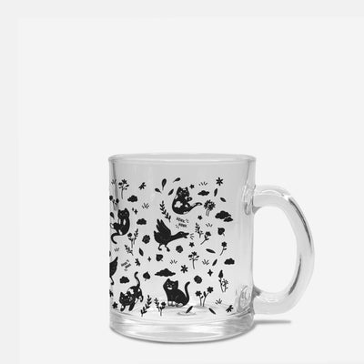 Geese & Kitties Mug Glass TTI Stream Mugs Threads & Thistles Inventory 
