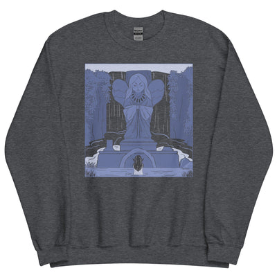 Goddess Statue | Unisex Sweatshirt | The Legend of Zelda Threads & Thistles Inventory Dark Heather S 