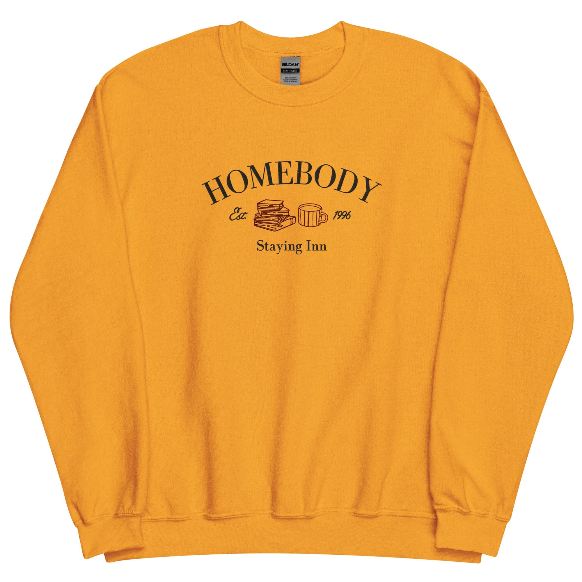 Homebody Staying Inn| Embroidered Unisex Sweatshirt | Cozy games & Hobbies Threads & Thistles Inventory Gold S 