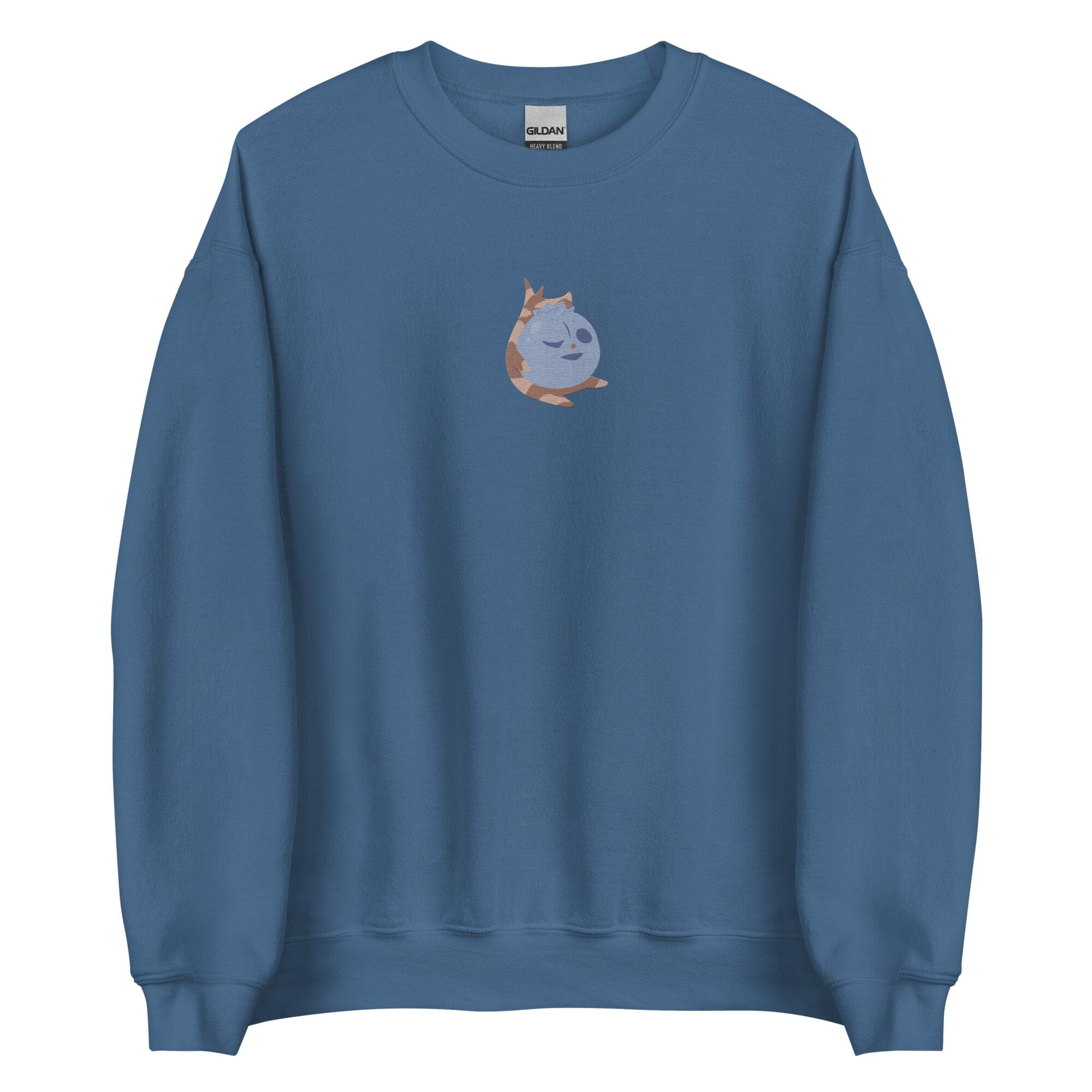 Blueberry Korok | Embroidered Unisex Sweatshirt | Titty Tea Zelda Threads & Thistles Inventory Indigo Blue S 