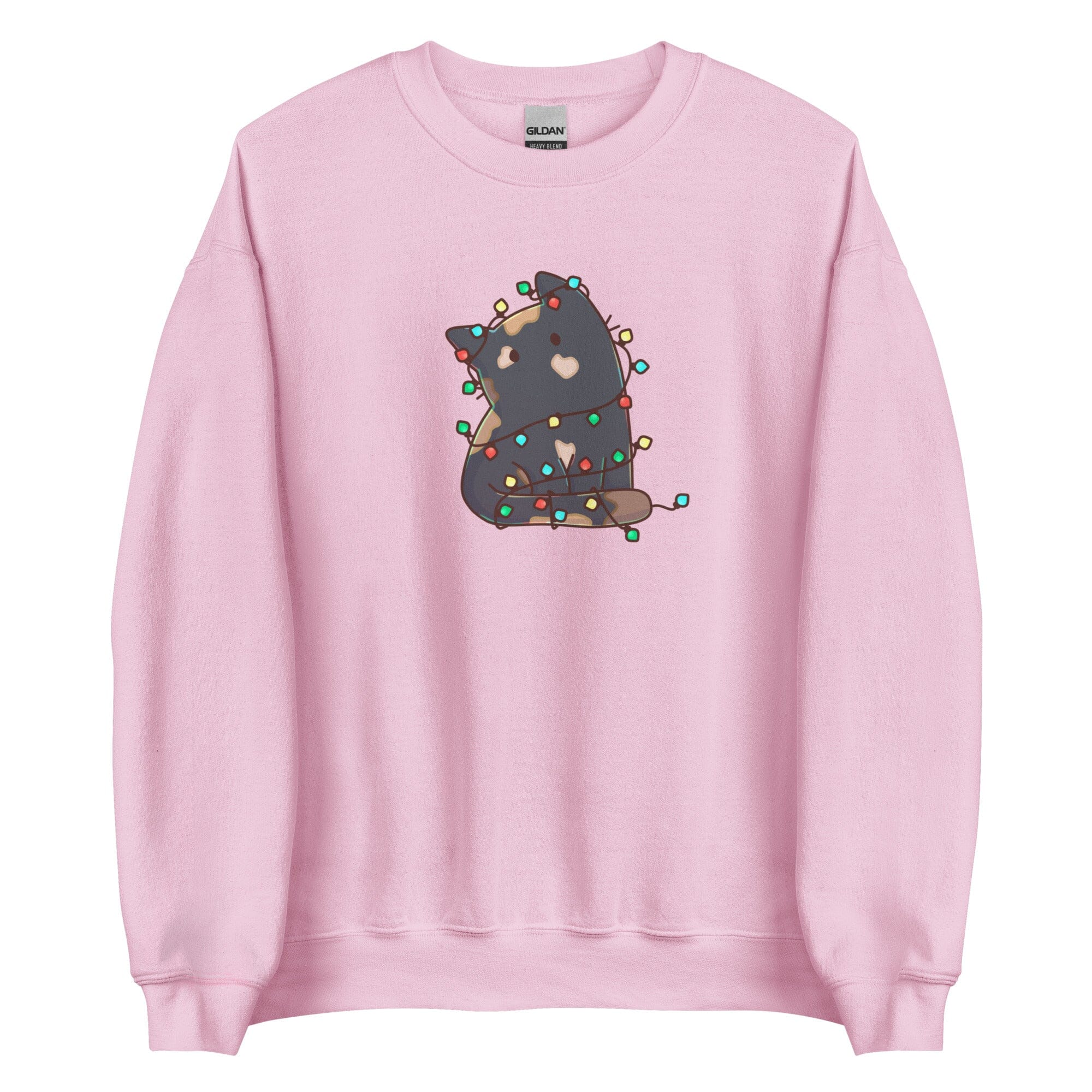 Christmas Torti Kitty | Unisex sweatshirt | TTI Stream Christmas Threads & Thistles Inventory Light Pink S 