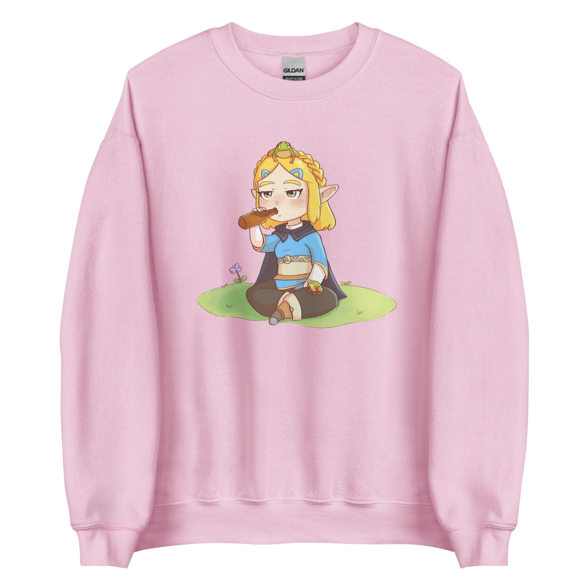 Zelda Frogs | Unisex Sweatshirt | Titty Tea Zelda Threads & Thistles Inventory Light Pink S 