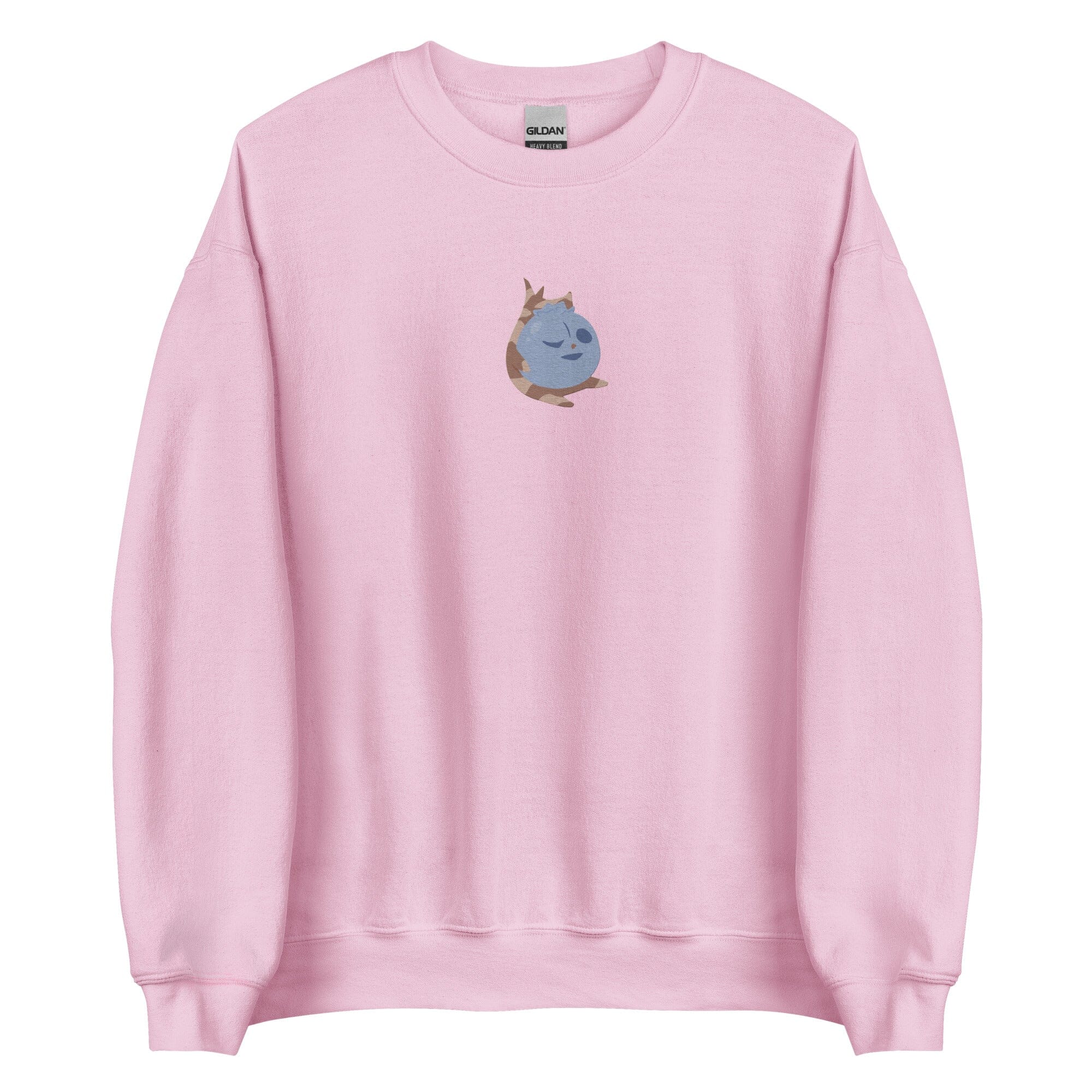 Blueberry Korok | Embroidered Unisex Sweatshirt | Titty Tea Zelda Threads & Thistles Inventory Light Pink S 