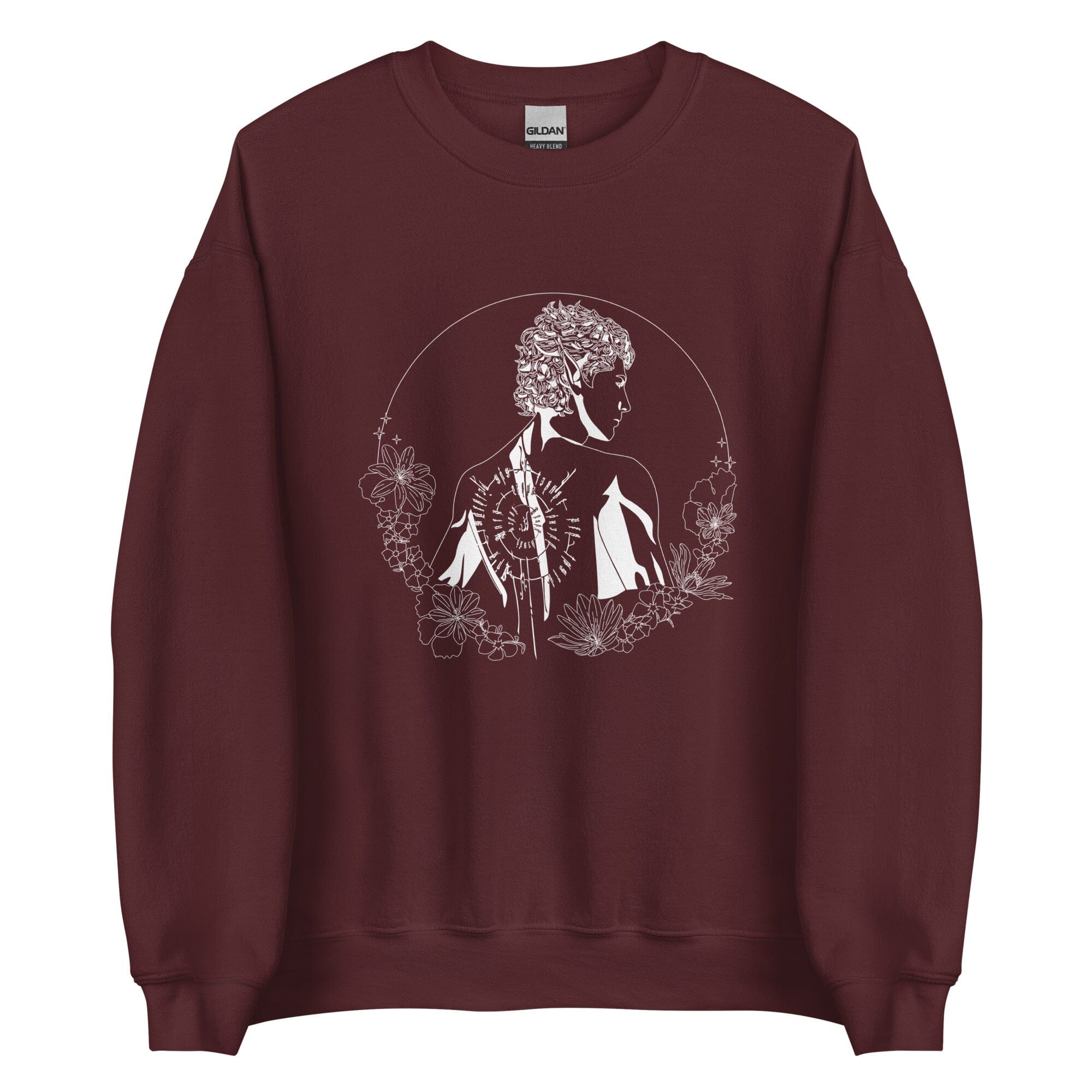 Astarion | Unisex Sweatshirt | Baldur's Gate Threads & Thistles Inventory Maroon S 