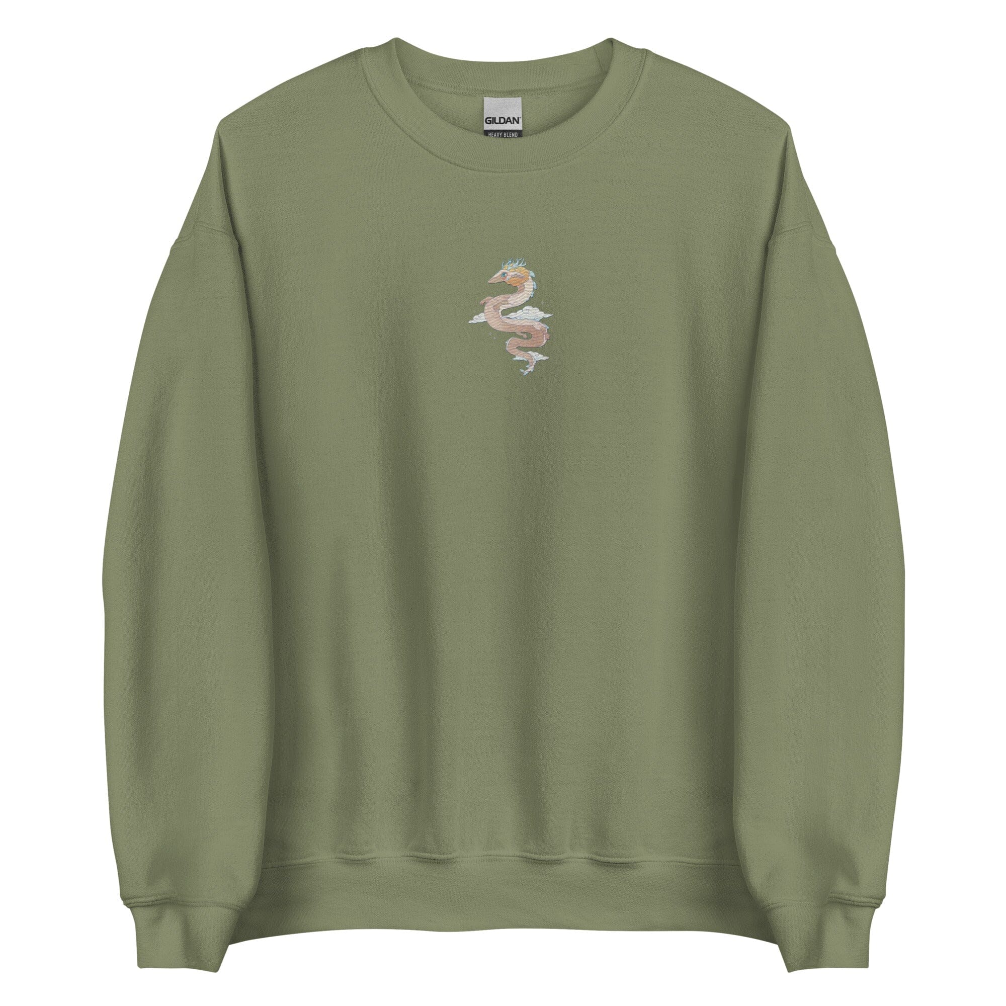 Light Dragon | Unisex Sweatshirt | Zelda Titty Tea Threads & Thistles Inventory Military Green S 