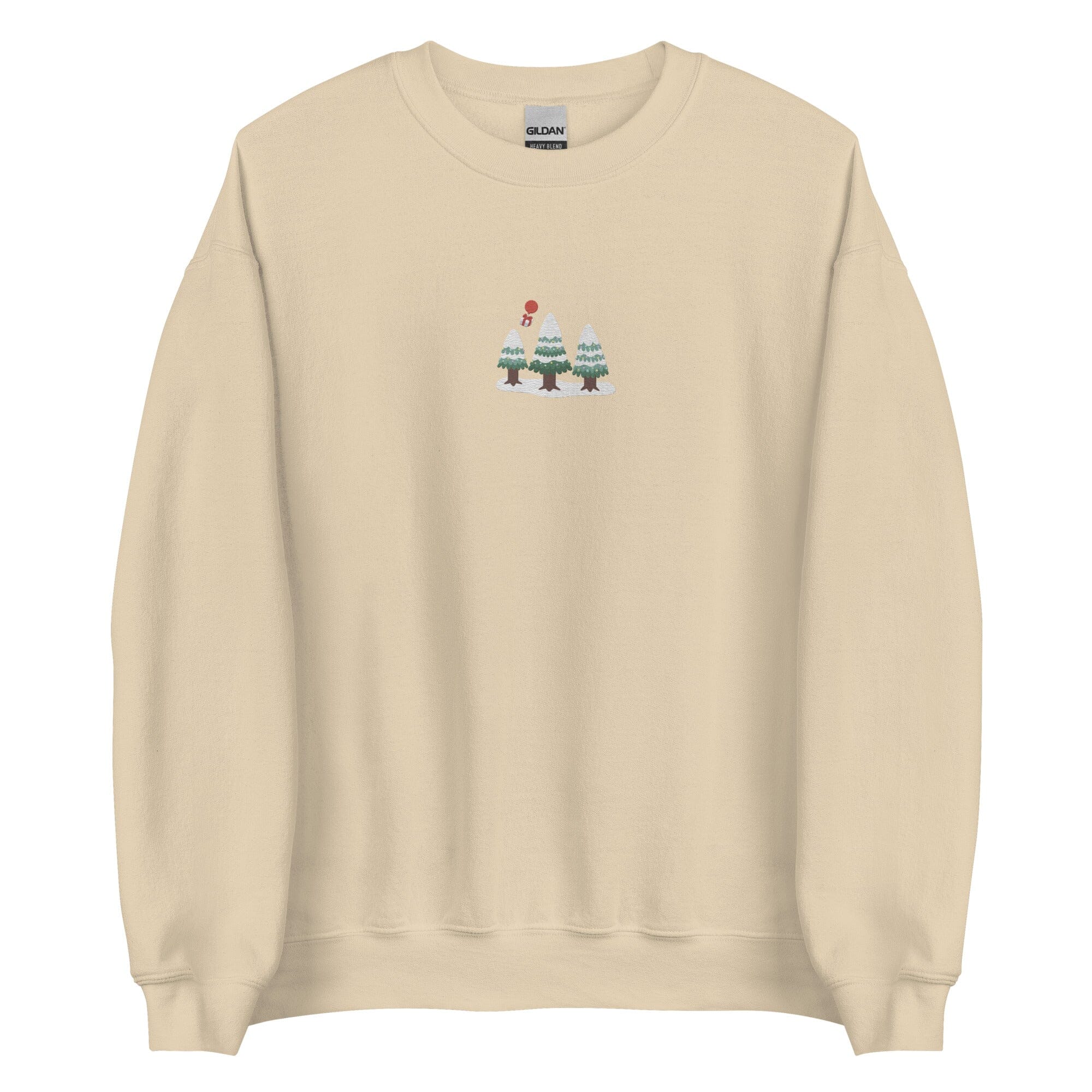 Cozy Animal Crossing Christmas | Embroidered Unisex Sweatshirt | Animal Crossing Threads & Thistles Inventory Sand S 