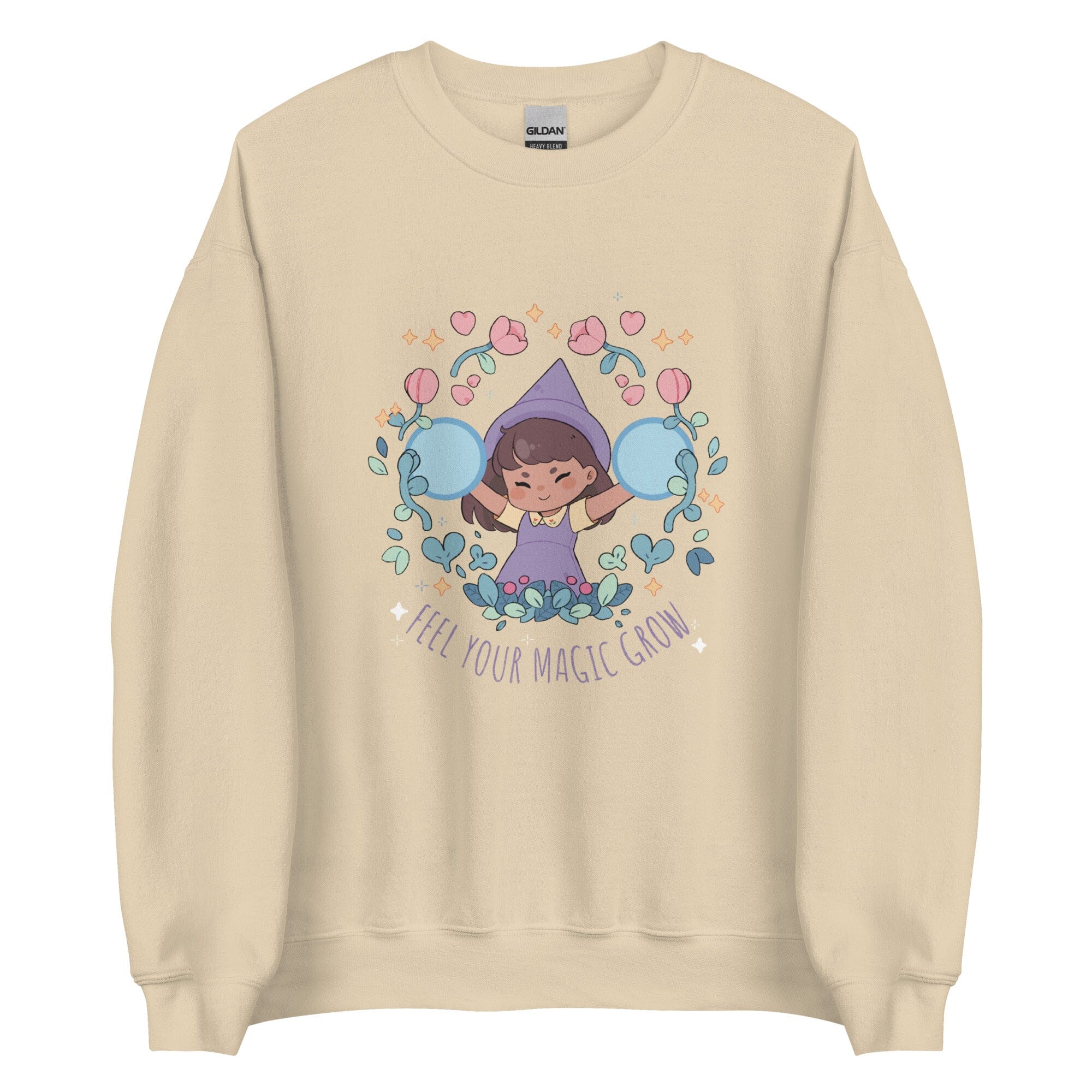 Feel Your Magic Grow | Unisex Sweatshirt | Fields of Mistria Threads & Thistles Inventory Sand S 