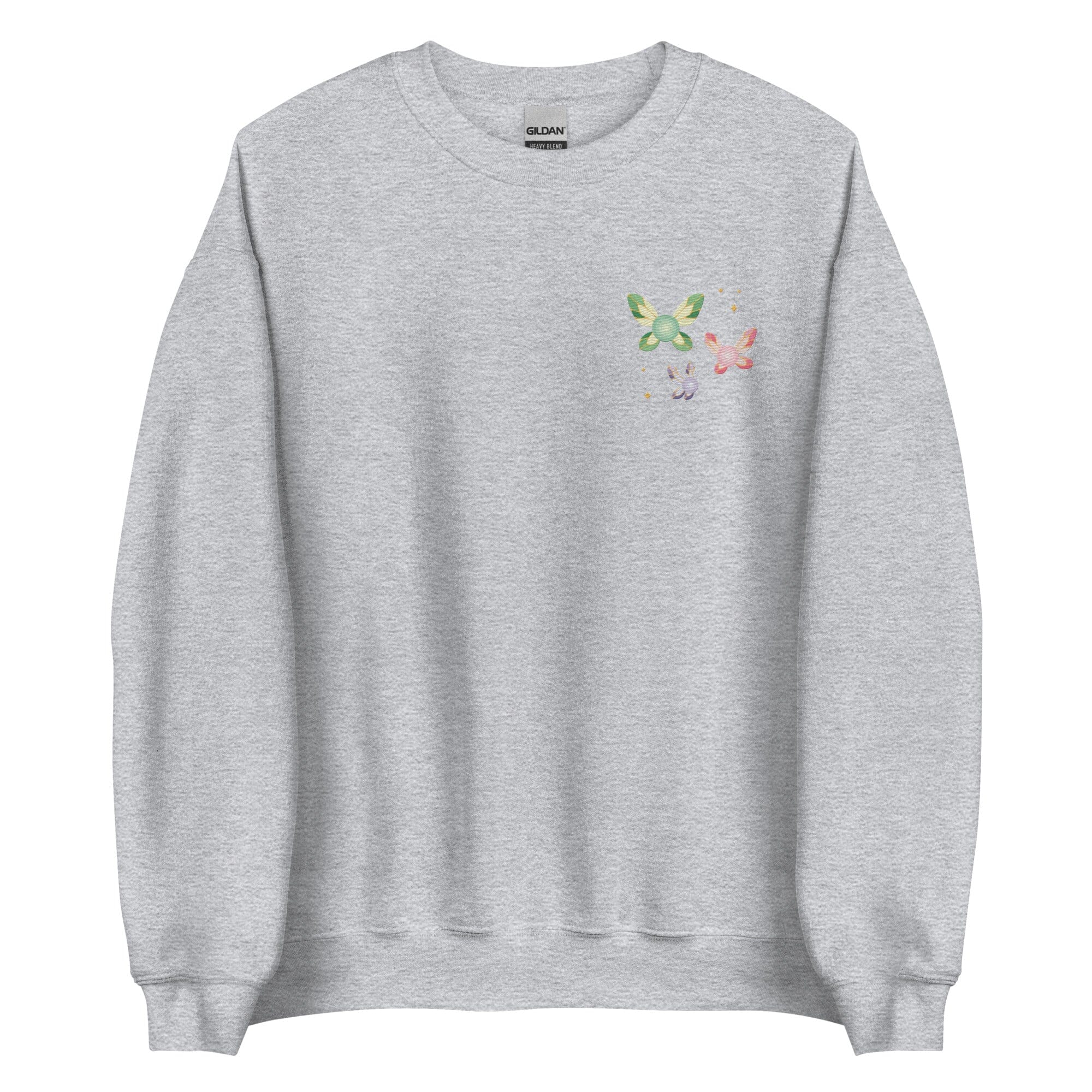 Navi Fairies | Embroidered Unisex Sweatshirt | The legend of Zelda Threads & Thistles Inventory Sport Grey S 