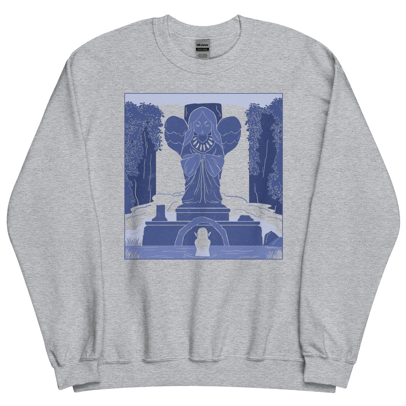 Goddess Statue | Unisex Sweatshirt | The Legend of Zelda Threads & Thistles Inventory Sport Grey S 