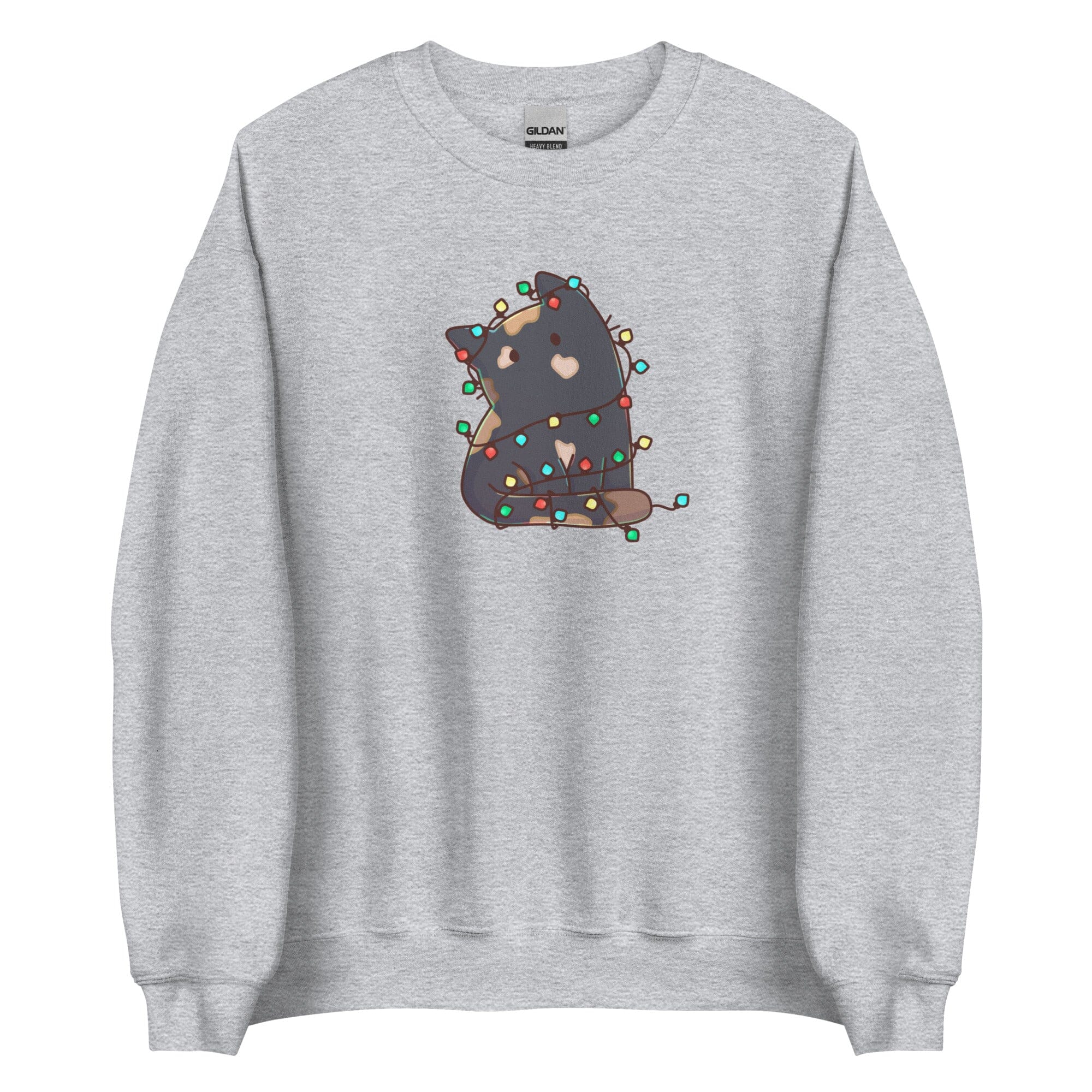 Christmas Torti Kitty | Unisex sweatshirt | TTI Stream Christmas Threads & Thistles Inventory Sport Grey S 