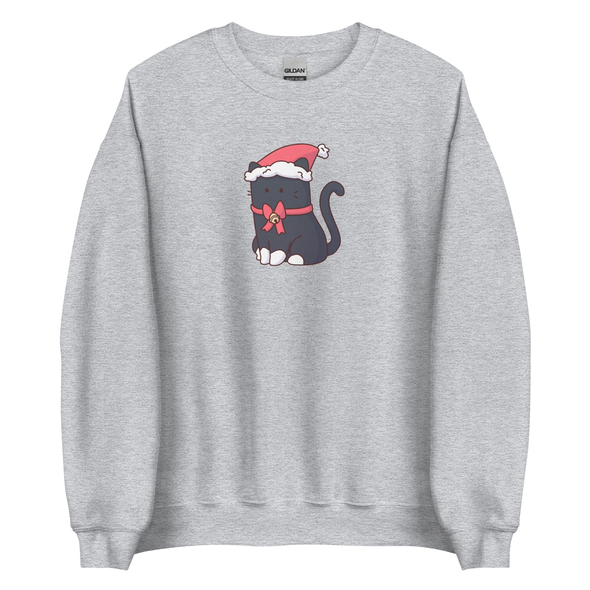 Christmas Tuxedo Kitty | Unisex Sweatshirt | TTI Stream Christmas Threads & Thistles Inventory Sport Grey S 