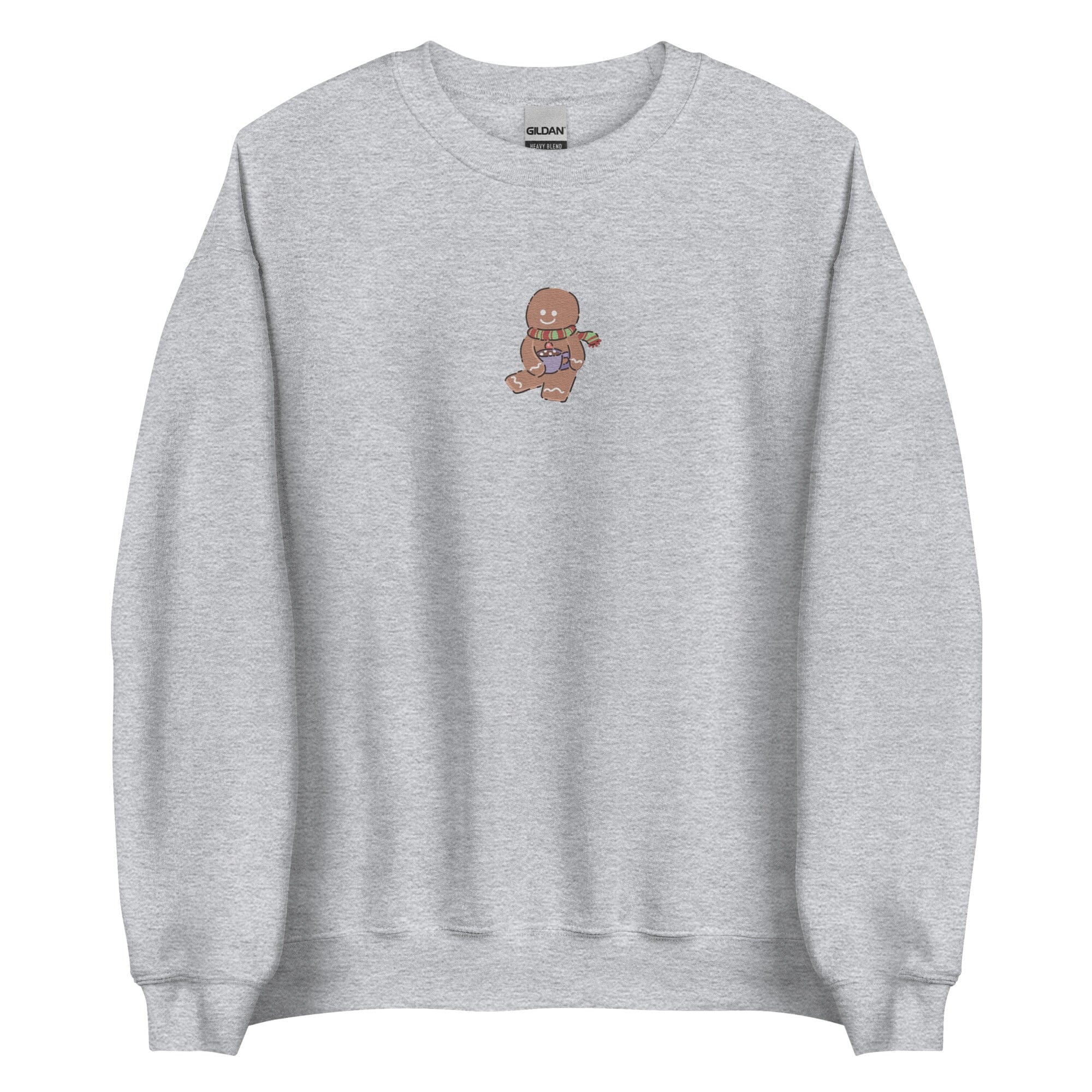 Cozy Christmas Gingerbread | Embroidered Unisex Sweatshirt | Cozy Gamer Christmas Threads & Thistles Inventory Sport Grey S 