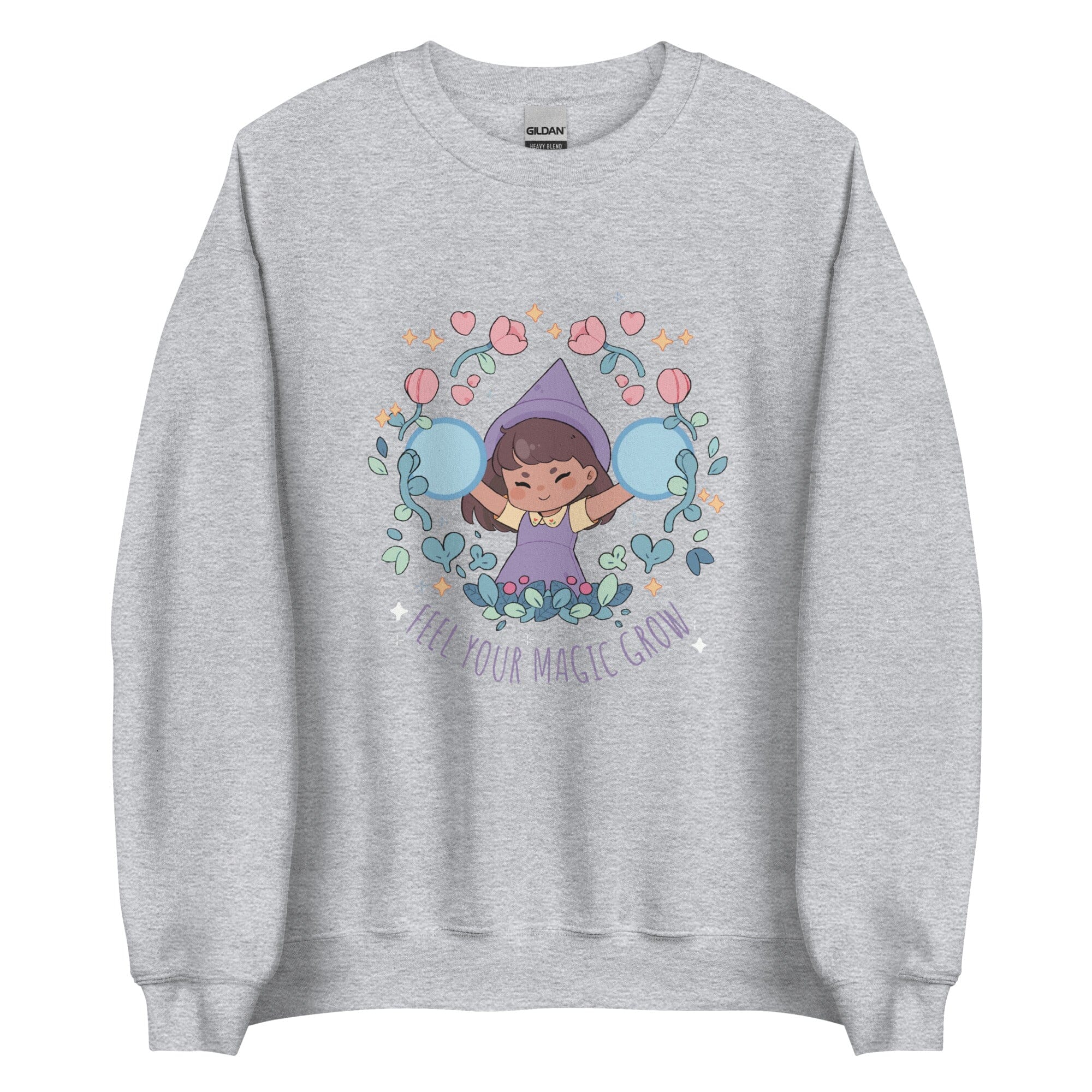 Feel Your Magic Grow | Unisex Sweatshirt | Fields of Mistria Threads & Thistles Inventory Sport Grey S 