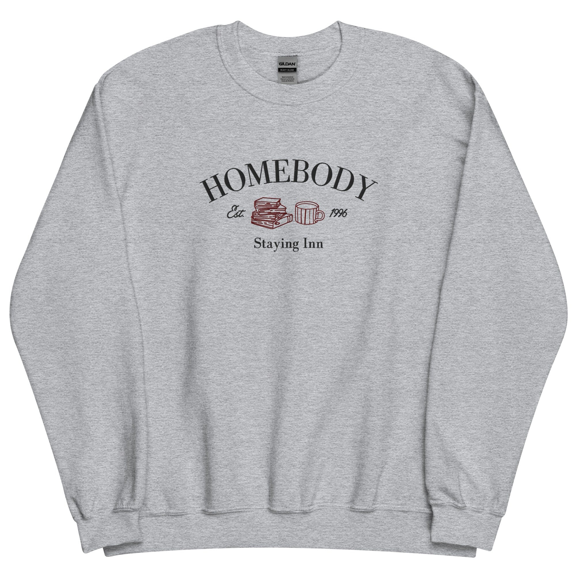 Homebody Staying Inn| Embroidered Unisex Sweatshirt | Cozy games & Hobbies Threads & Thistles Inventory Sport Grey S 