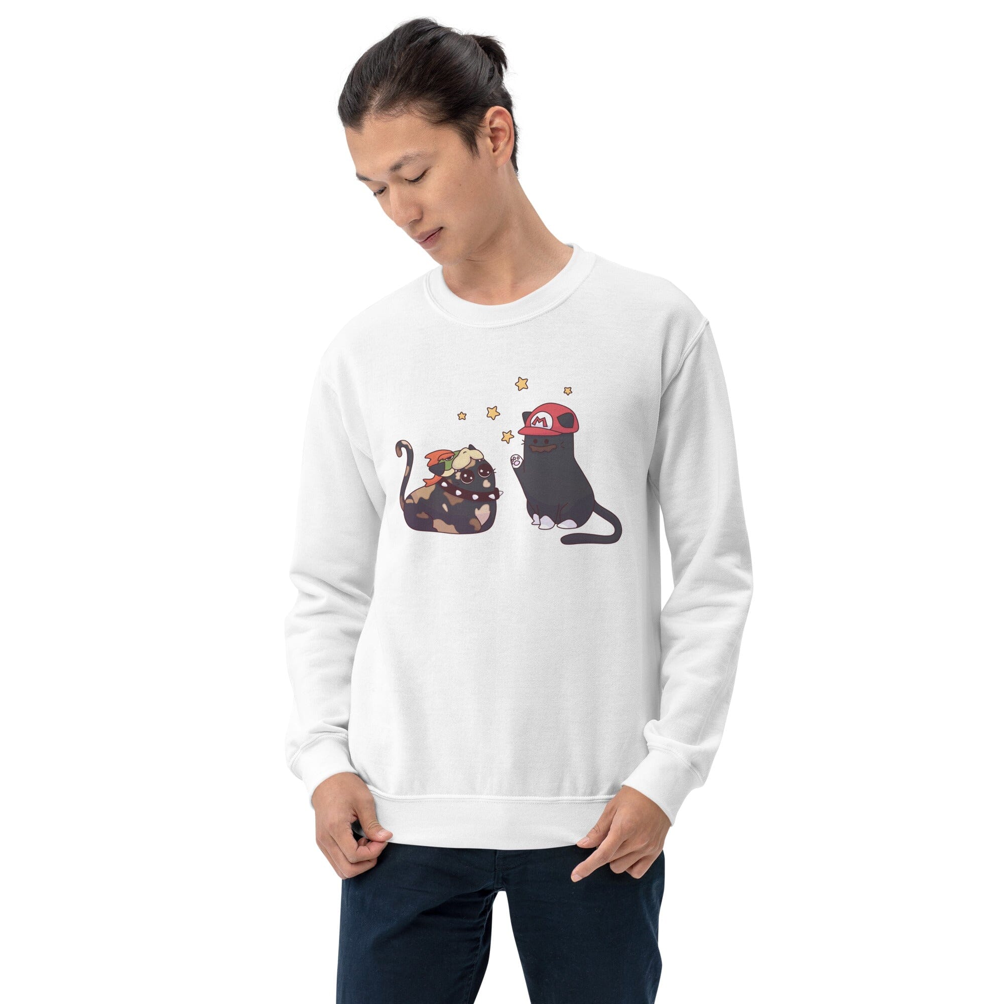 Team Bowser & Mario Kitties | Unisex Sweatshirt | TTI Stream Threads & Thistles Inventory 