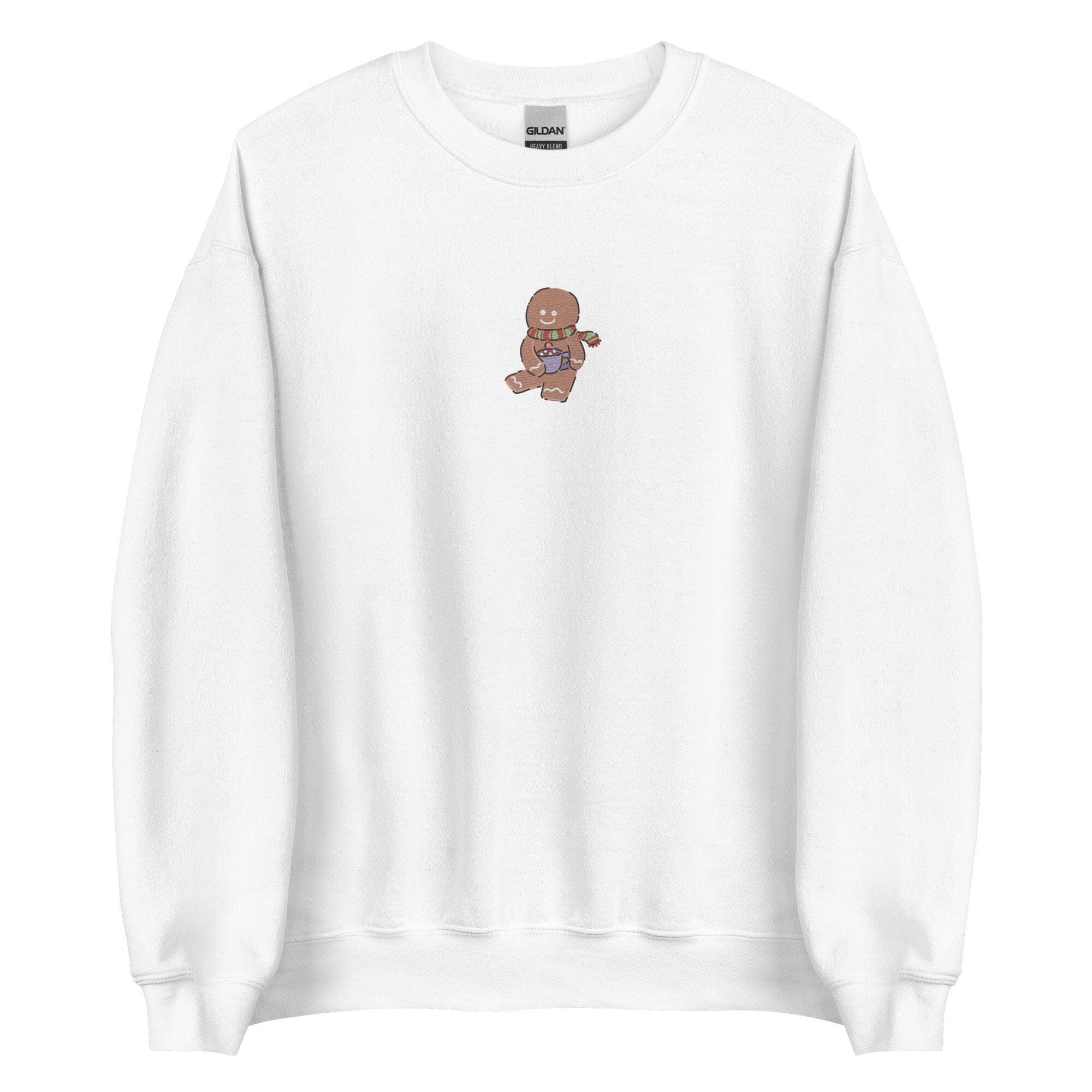 Cozy Christmas Gingerbread | Embroidered Unisex Sweatshirt | Cozy Gamer Christmas Threads & Thistles Inventory White S 