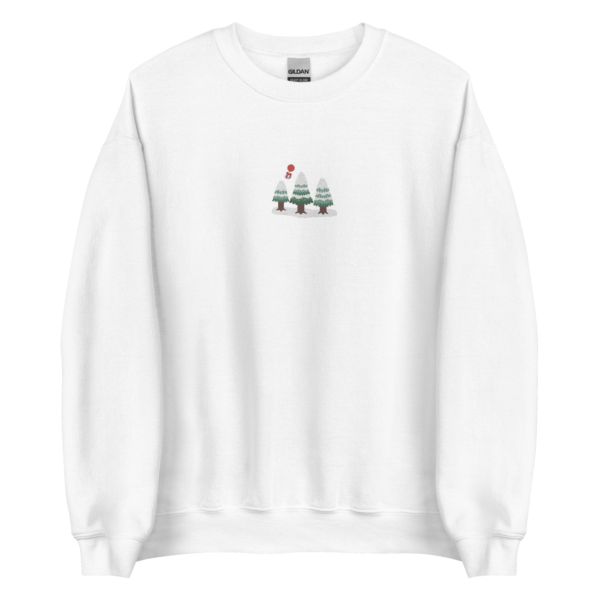 Cozy Animal Crossing Christmas | Embroidered Unisex Sweatshirt | Animal Crossing Threads & Thistles Inventory White S 