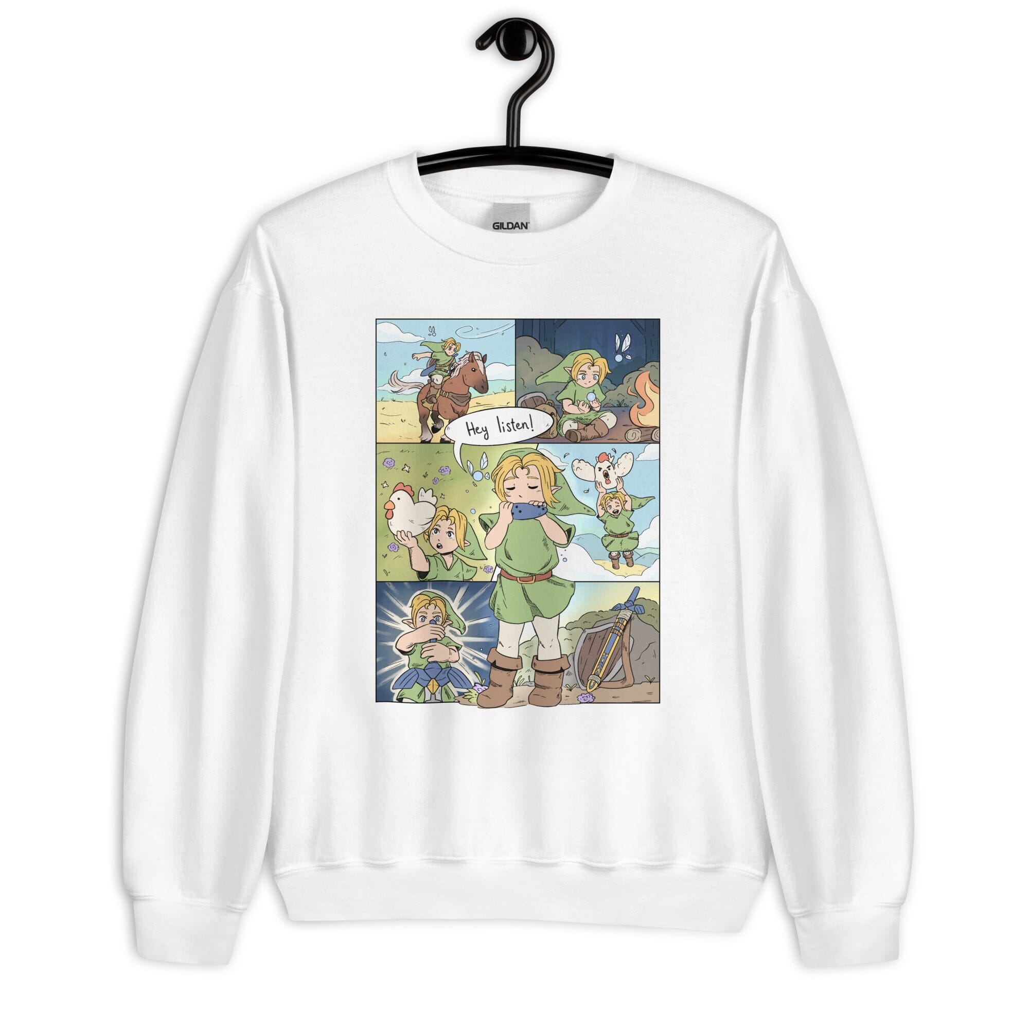 Ocarina of Time Comic | Unisex Sweatshirt | Zelda Titty Tea Threads & Thistles Inventory 