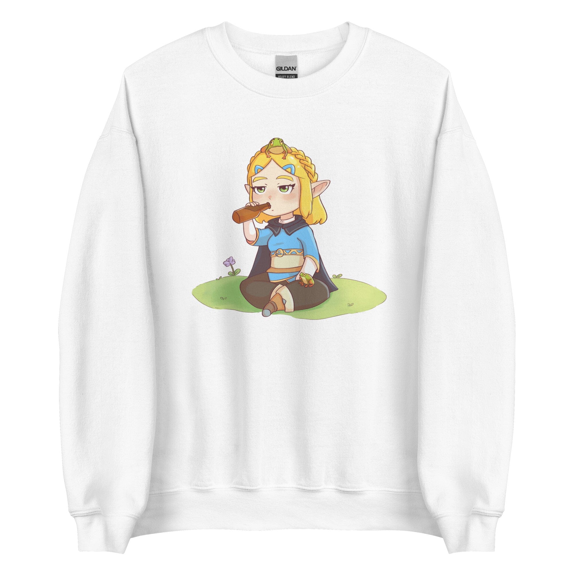 Zelda Frogs | Unisex Sweatshirt | Titty Tea Zelda Threads & Thistles Inventory White S 