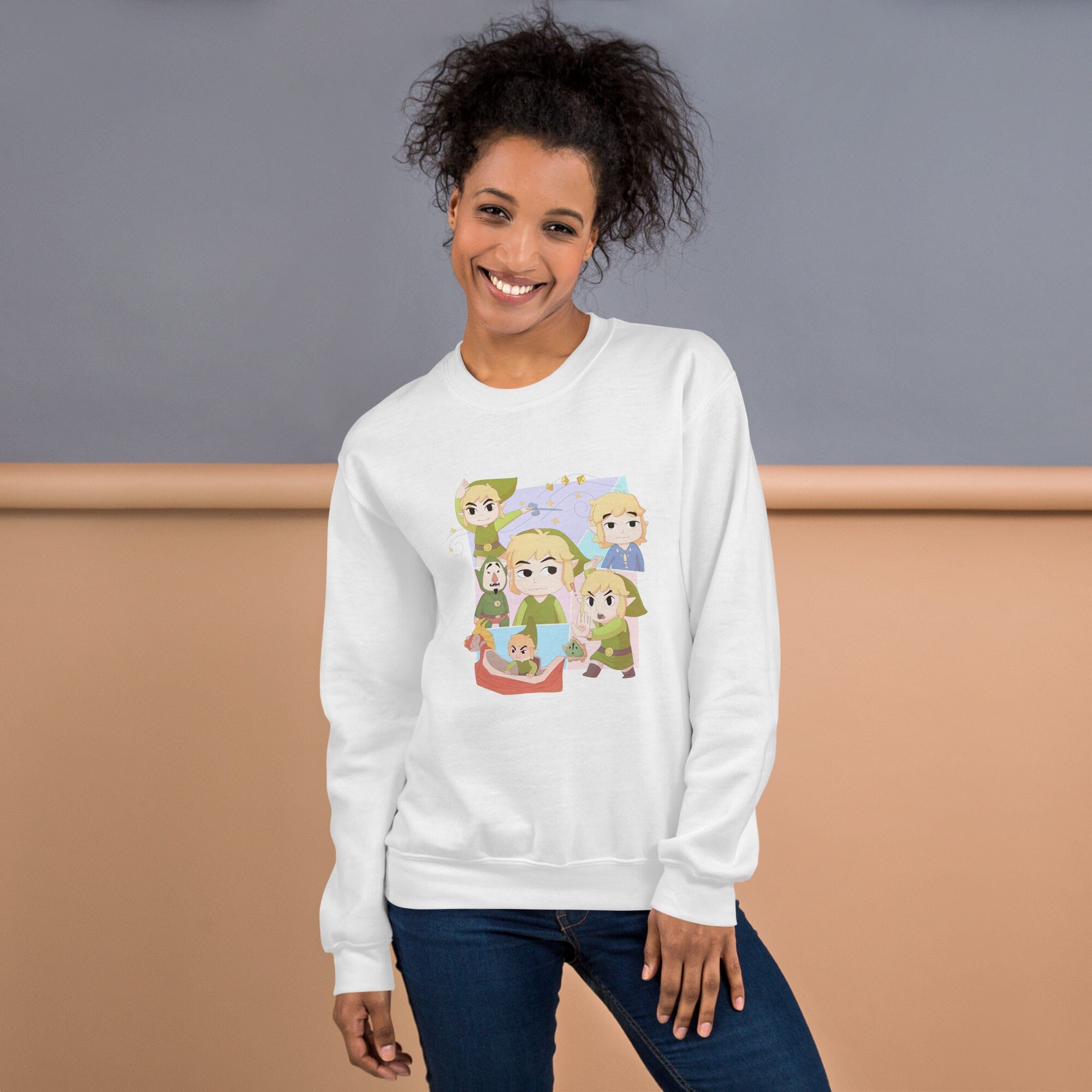 The Many Faces from Wind Waker | Unisex Sweatshirt | Titty Tea Zelda Threads & Thistles Inventory 