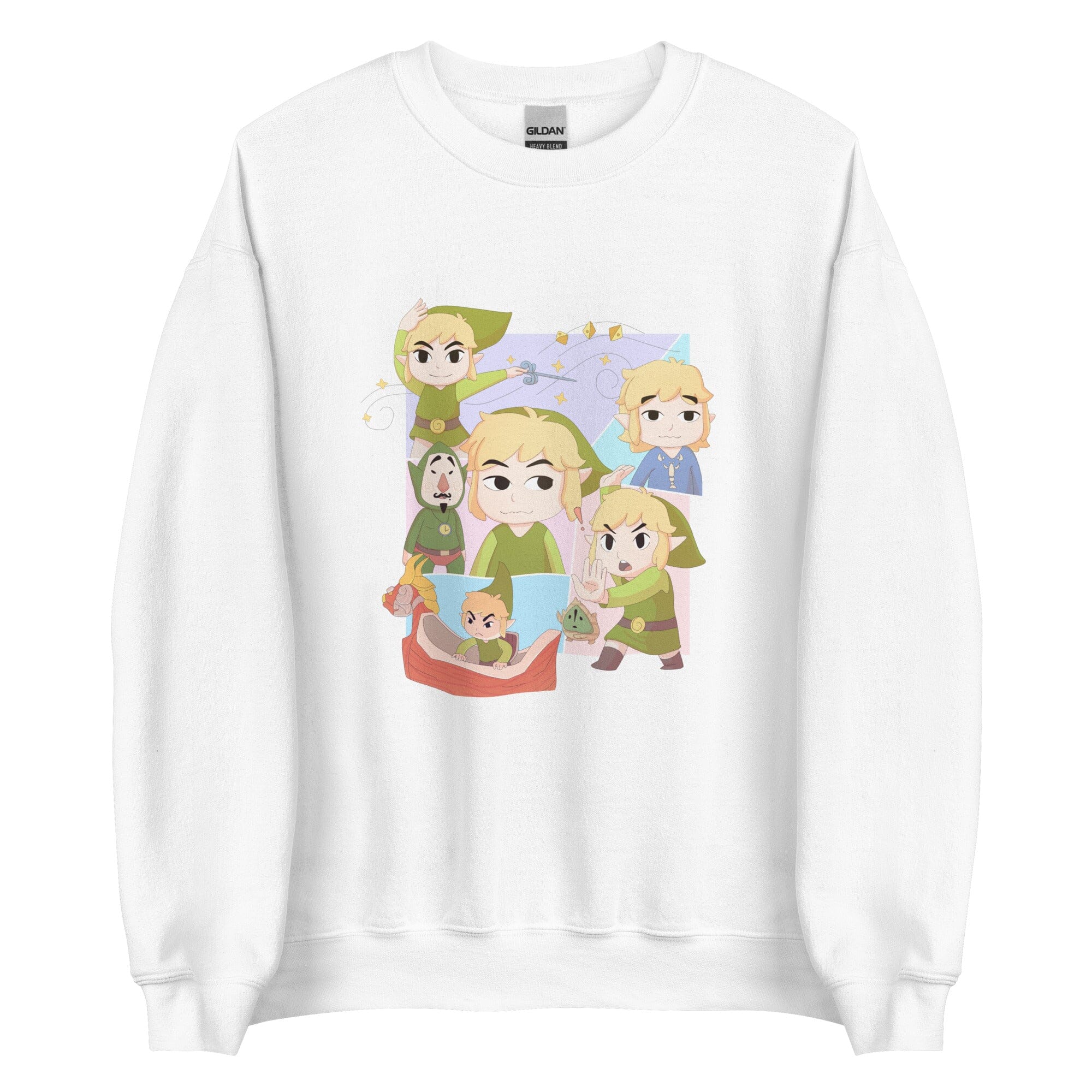 The Many Faces from Wind Waker | Unisex Sweatshirt | Titty Tea Zelda Threads & Thistles Inventory White S 