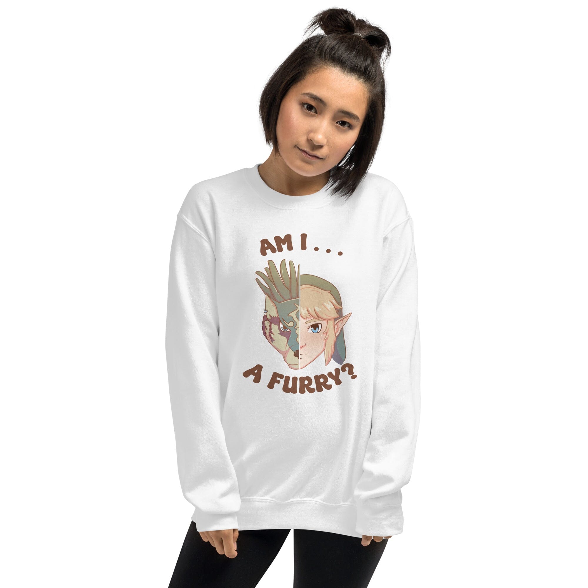 Am I a Furry? | Unisex Sweatshirt | Titty Tea Zelda Threads & Thistles Inventory 