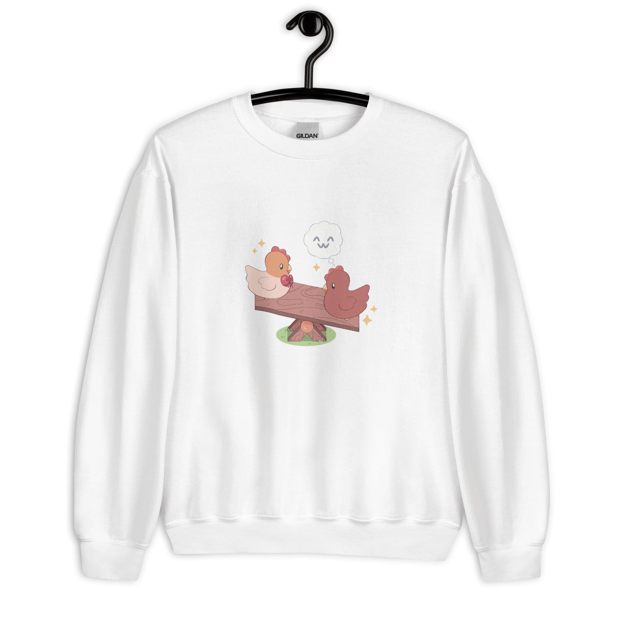 Chicken Seesaw | Unisex Sweatshirt | Fields of Mistria Threads & Thistles Inventory 