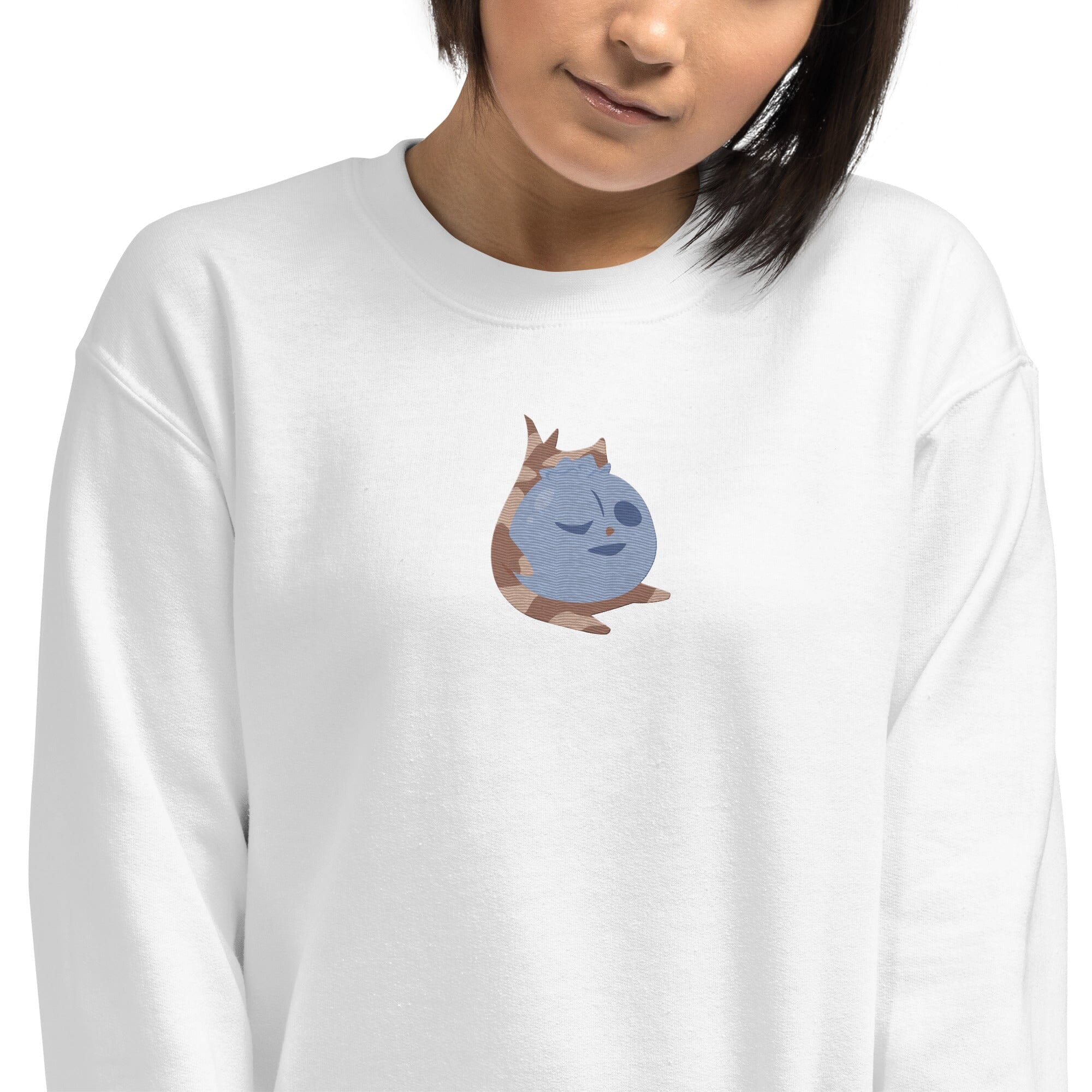 Blueberry Korok | Embroidered Unisex Sweatshirt | Titty Tea Zelda Threads & Thistles Inventory 