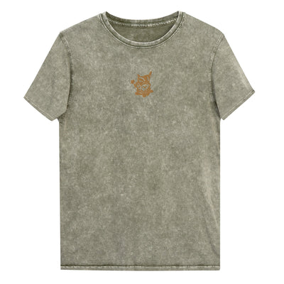 Golden Flower Korok | Denim T-Shirt | The Legend of Zelda Threads & Thistles Inventory Dark Army Green S 