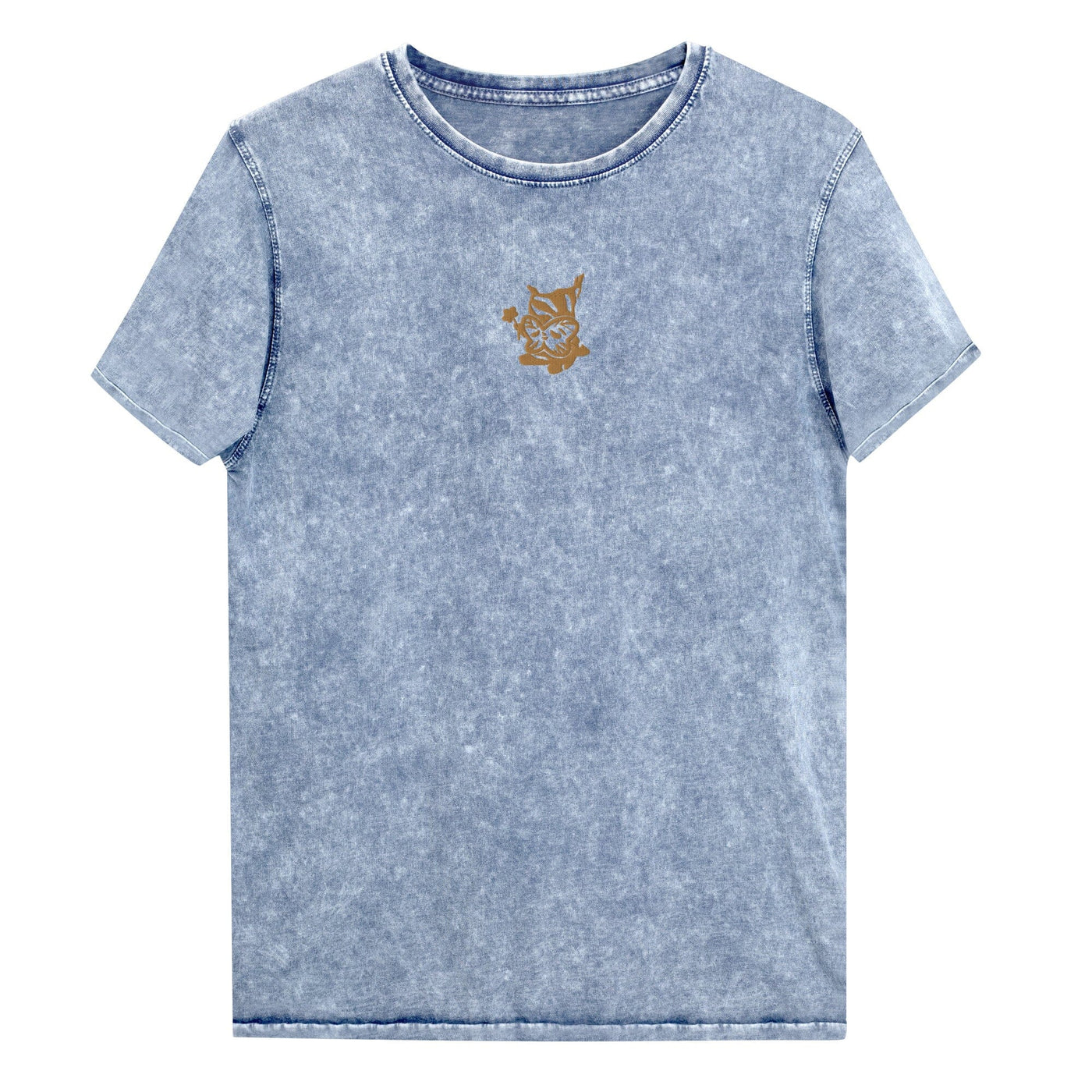 Golden Flower Korok | Denim T-Shirt | The Legend of Zelda Threads & Thistles Inventory Denim Blue S 