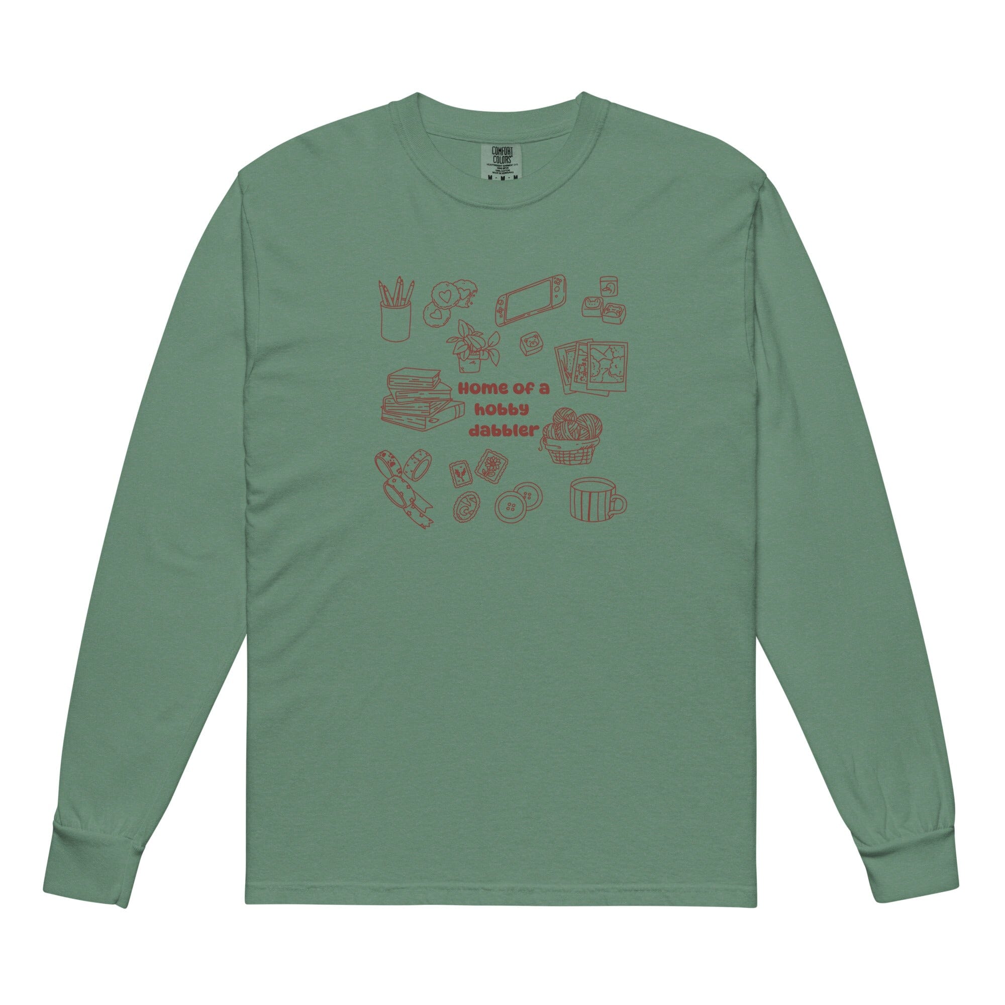 Hobby Dabbler | Long-sleeve shirt | Cozy Games & Hobbies Threads & Thistles Inventory Light Green S 