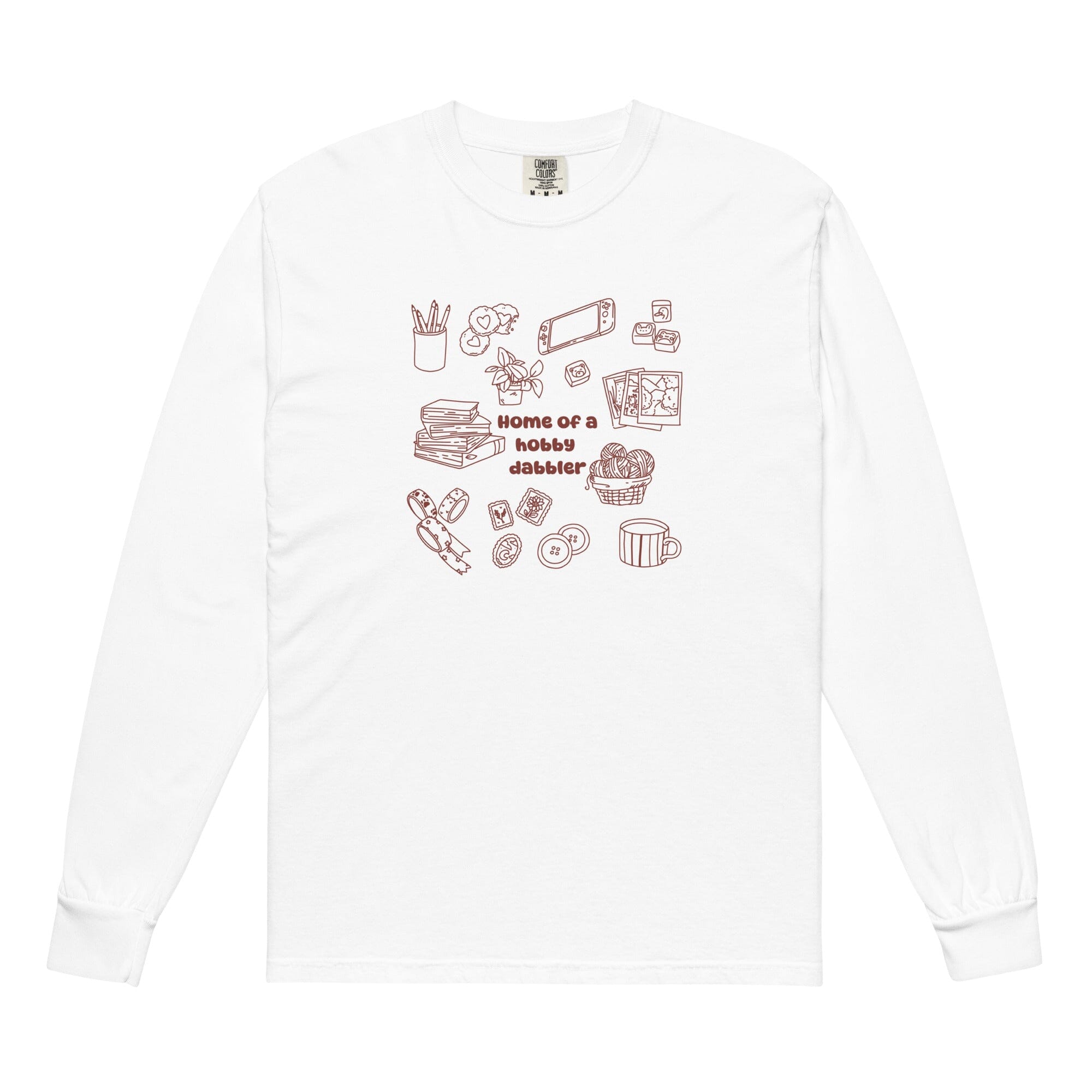 Hobby Dabbler | Long-sleeve shirt | Cozy Games & Hobbies Threads & Thistles Inventory White S 