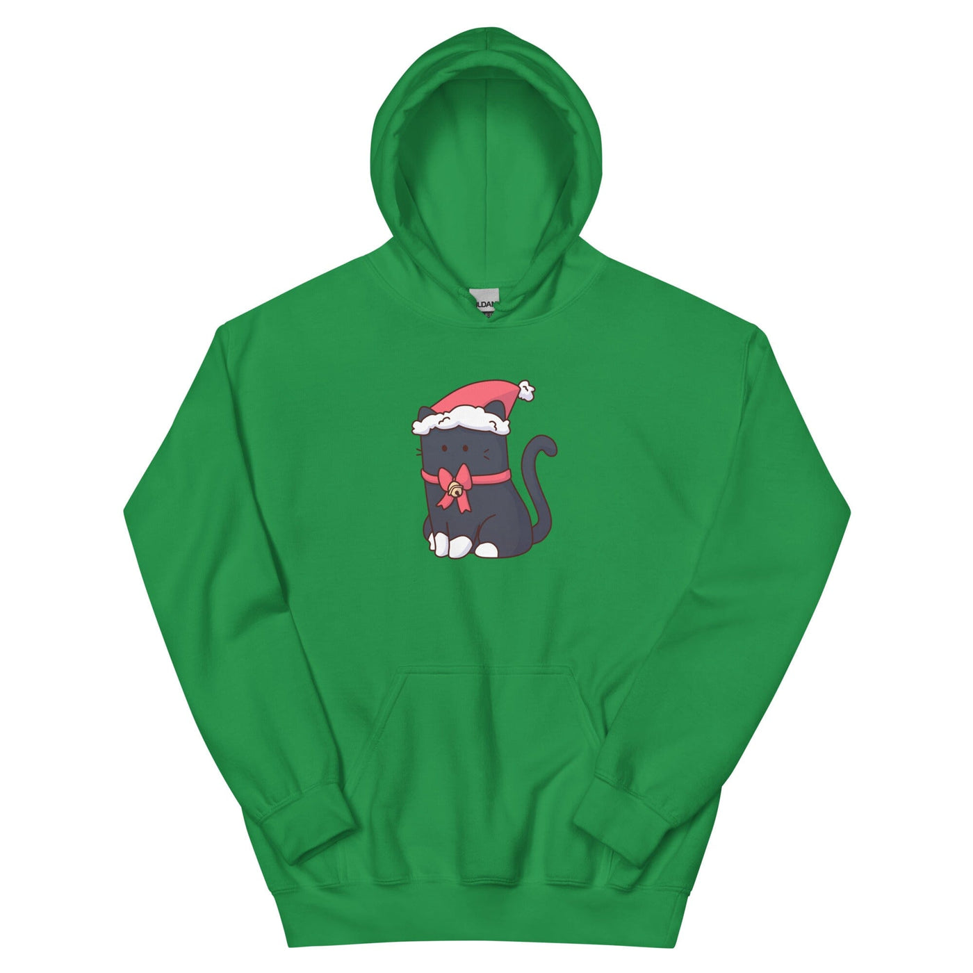 Christmas Tuxedo Kitty | Unisex Hoodie | TTI Stream Christmas Threads & Thistles Inventory Irish Green S 