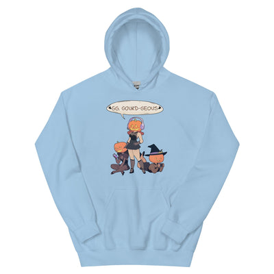 GG, Gourd-geous | Unisex Hoodie | Fall Halloween Threads & Thistles Inventory Light Blue S 