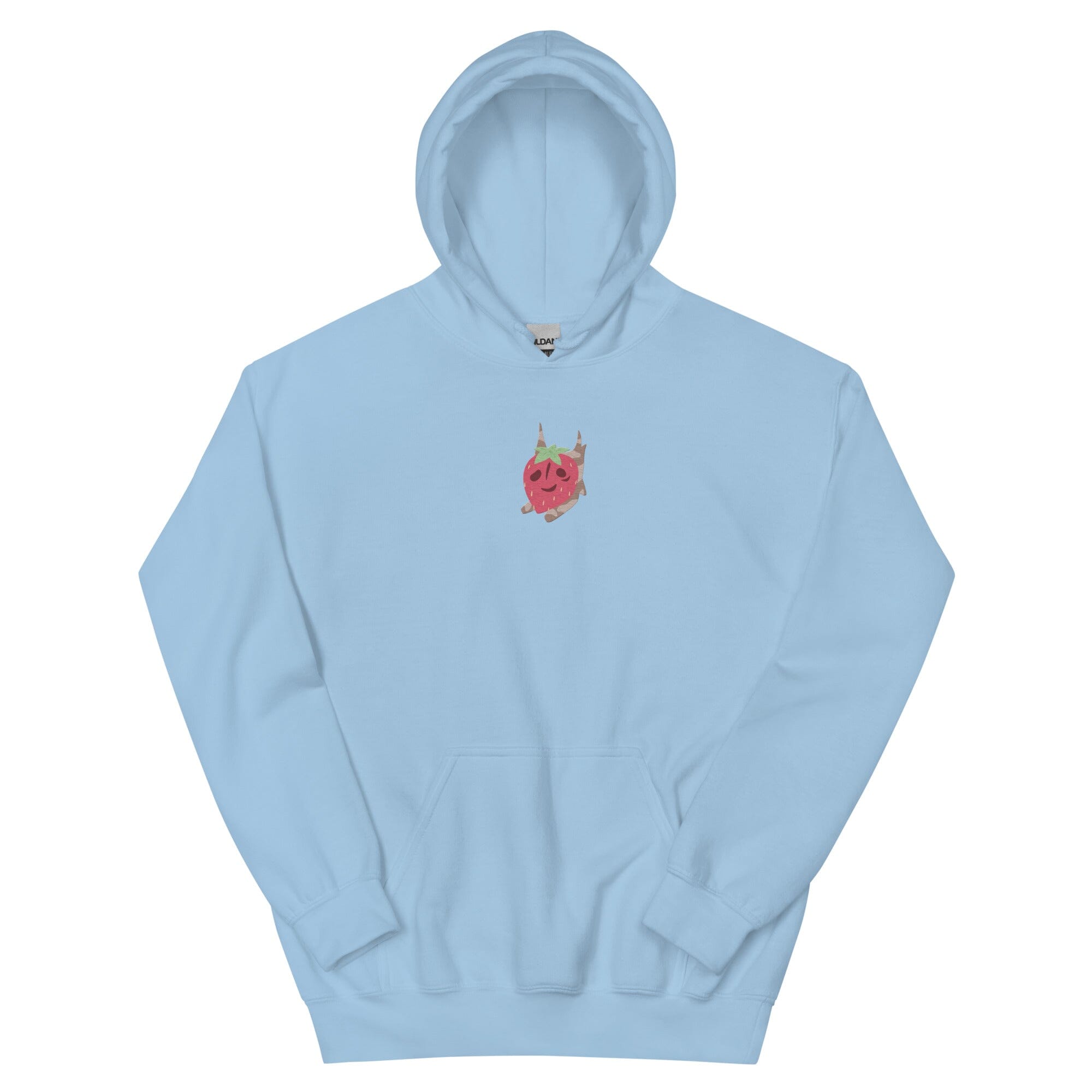 Strawberry Korok | Embroidered Unisex Hoodie | Titty Tea Zelda Threads & Thistles Inventory Light Blue S 
