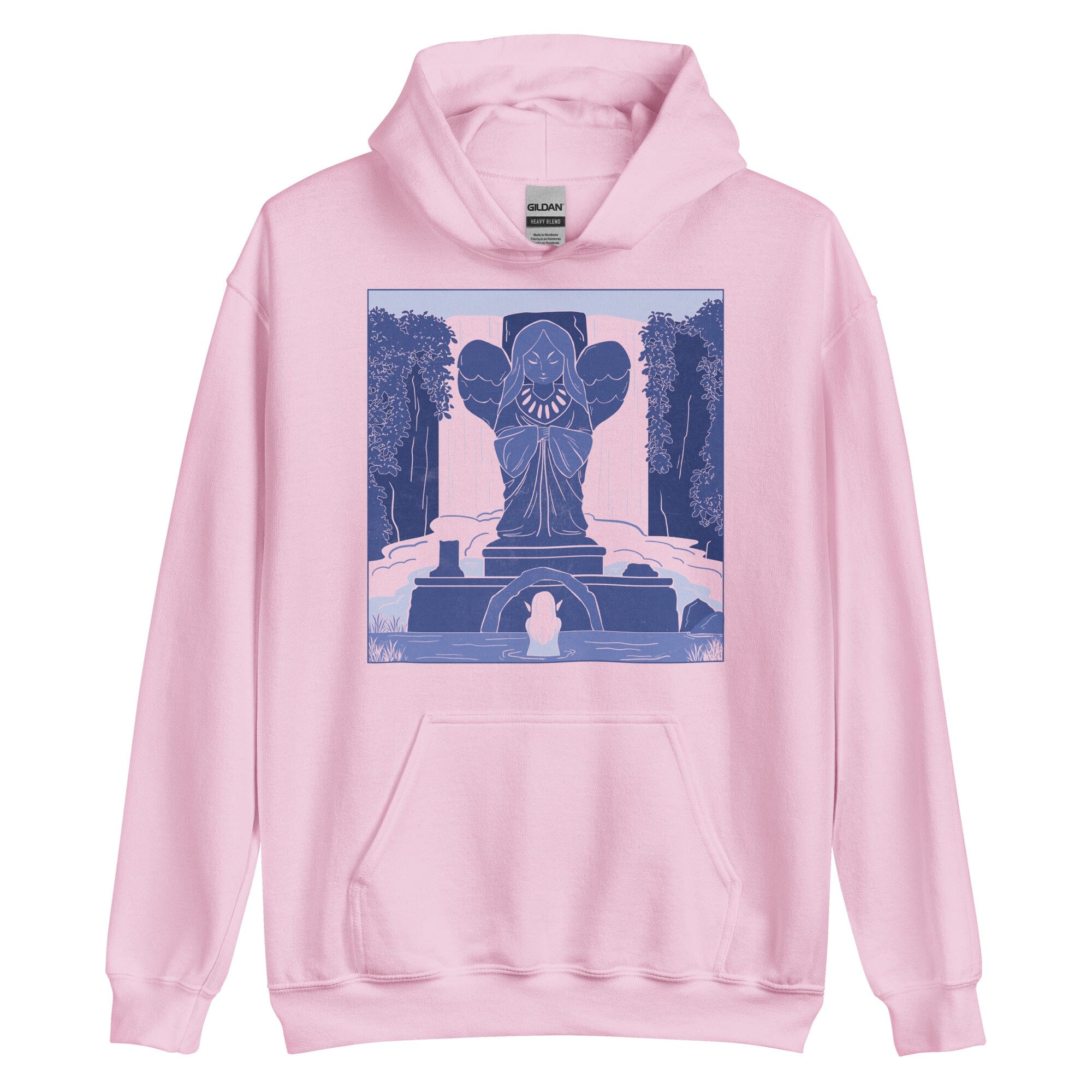 Goddess Statue | Unisex Hoodie | The Legend of Zelda Threads & Thistles Inventory Light Pink S 