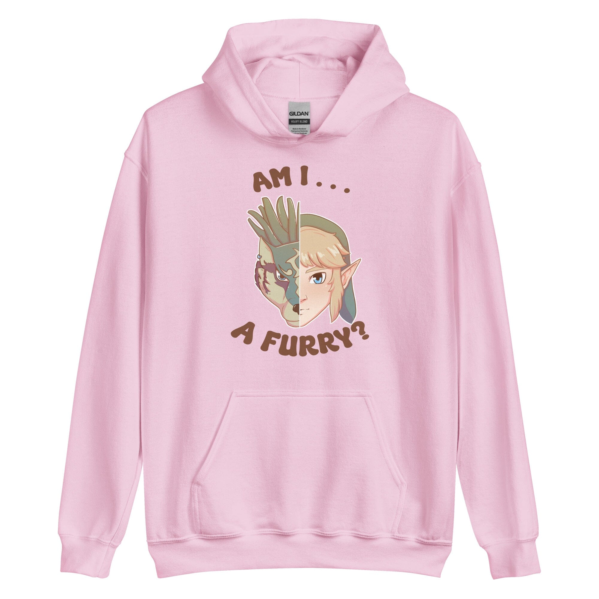 Am I a Furry? | Unisex Hoodie | Titty Tea Zelda Threads & Thistles Inventory Light Pink S 