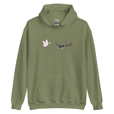 Goose Chase | Unisex Hoodie | TTI Stream Threads & Thistles Inventory Military Green S 
