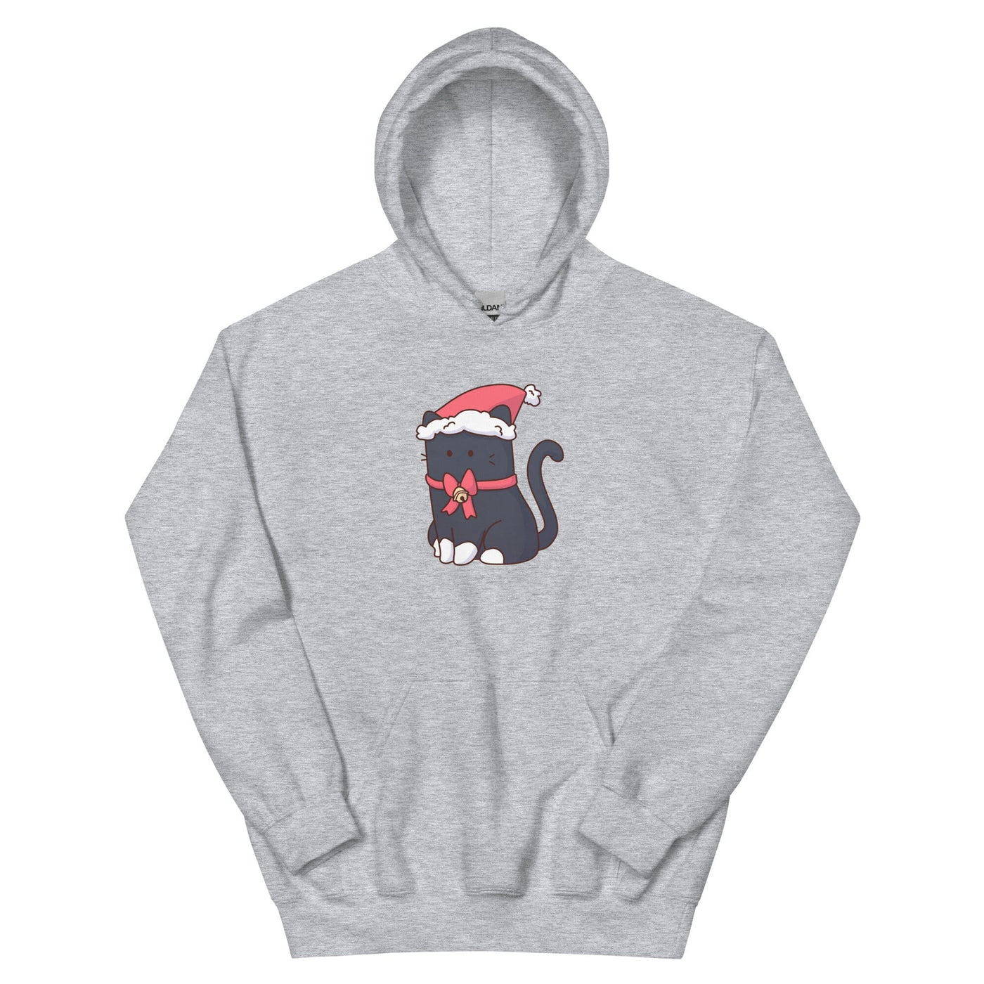 Christmas Tuxedo Kitty | Unisex Hoodie | TTI Stream Christmas Threads & Thistles Inventory Sport Grey S 