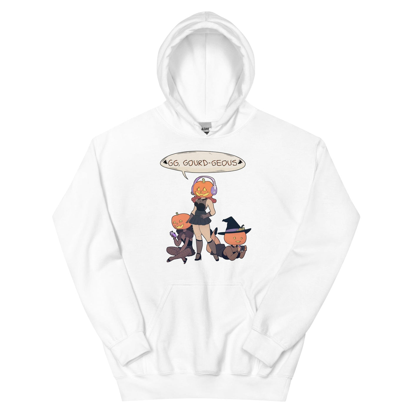 GG, Gourd-geous | Unisex Hoodie | Fall Halloween Threads & Thistles Inventory White S 