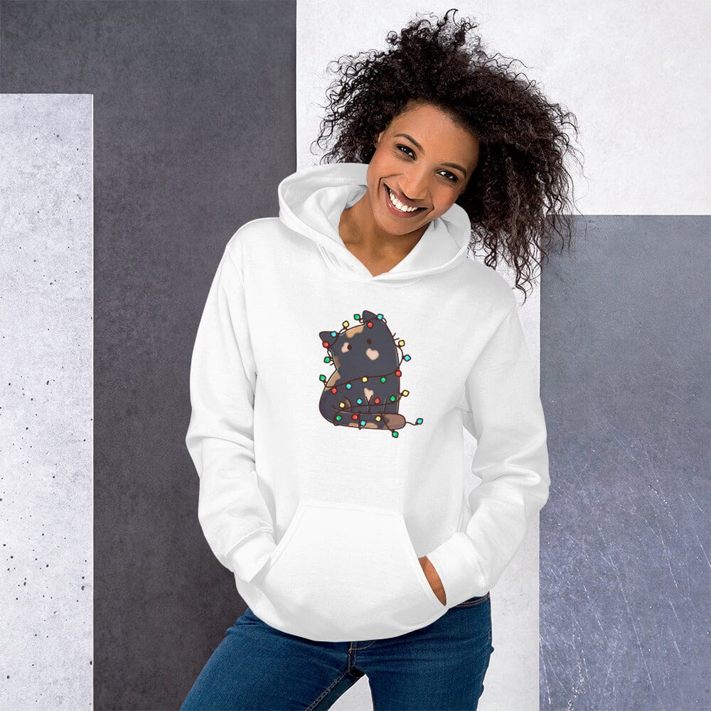 Christmas Torti Kitty | Unisex Hoodie | TTI Stream Christmas Threads & Thistles Inventory 