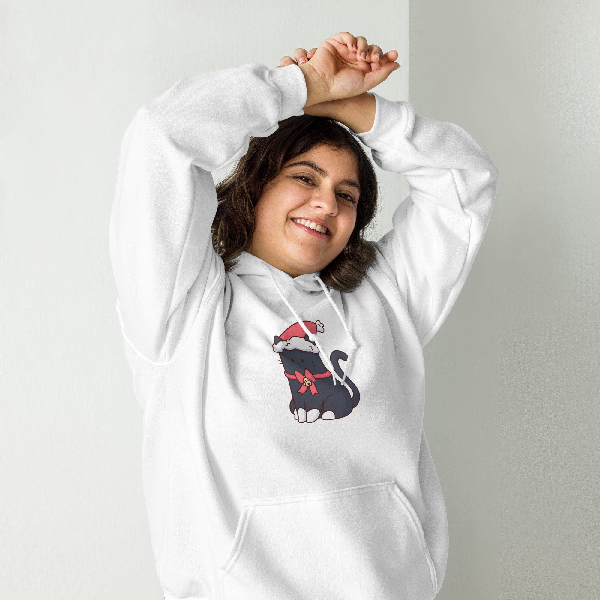 Christmas Tuxedo Kitty | Unisex Hoodie | TTI Stream Christmas Threads & Thistles Inventory 