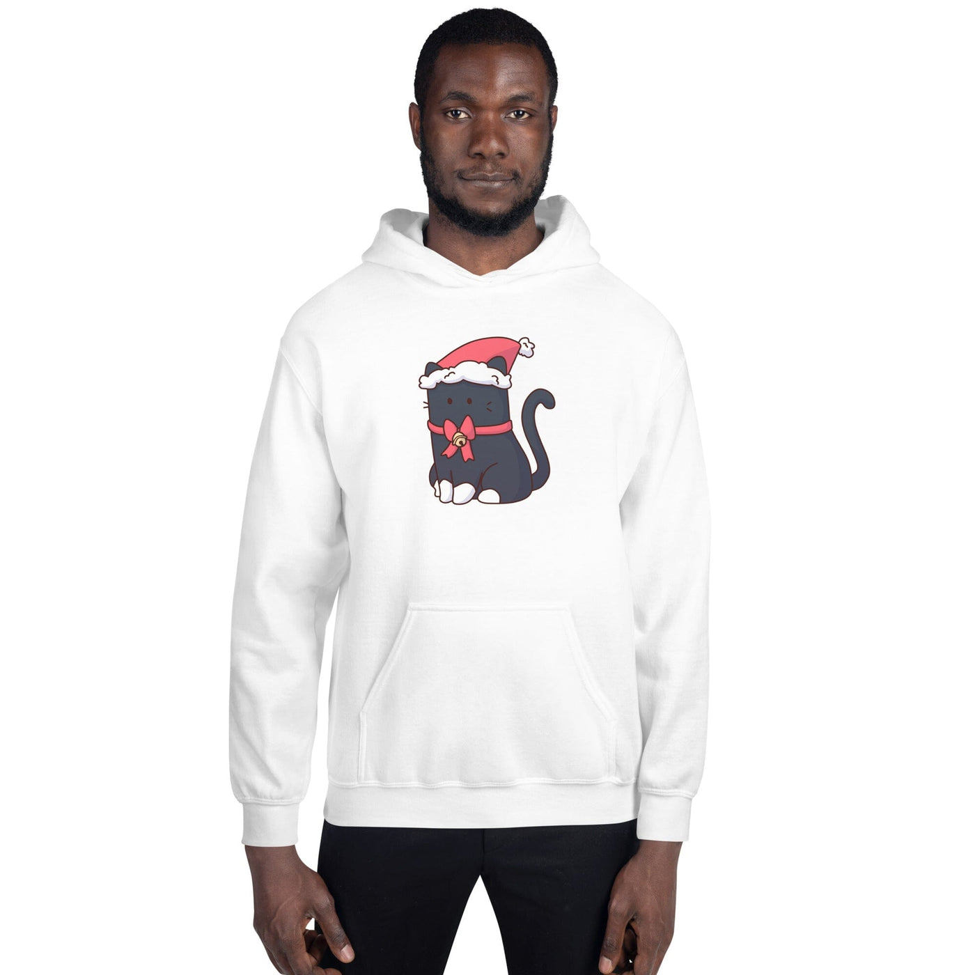 Christmas Tuxedo Kitty | Unisex Hoodie | TTI Stream Christmas Threads & Thistles Inventory 