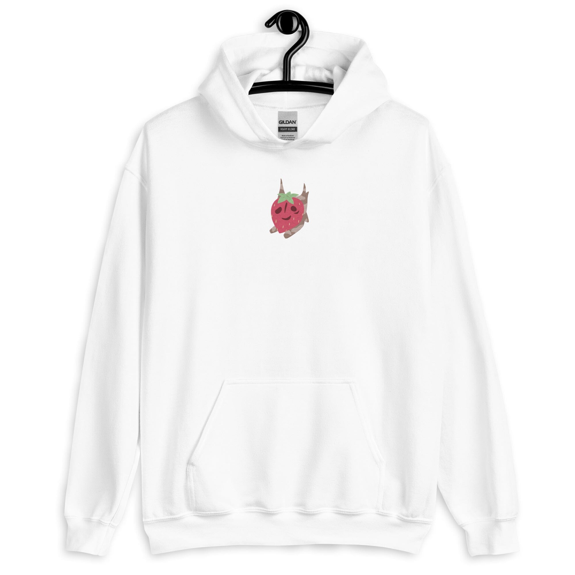 Strawberry Korok | Embroidered Unisex Hoodie | Titty Tea Zelda Threads & Thistles Inventory 