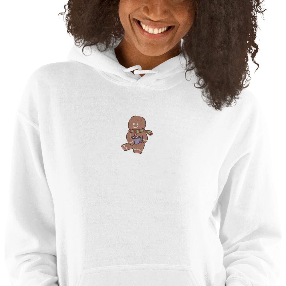 Cozy Christmas Gingerbread | Embroidered Unisex Hoodie | Cozy Gamer Christmas Threads & Thistles Inventory 