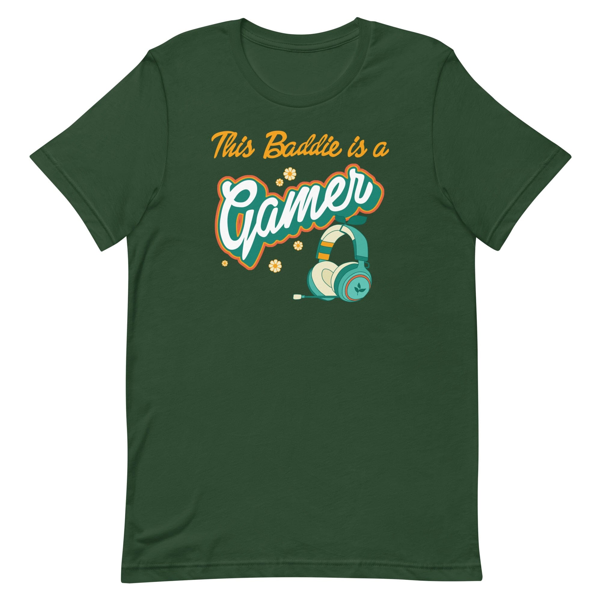 This Baddie is a Gamer | Unisex t-shirt | Feminist Gamer Threads & Thistles Inventory Forest (Retro Cottagecore) S 