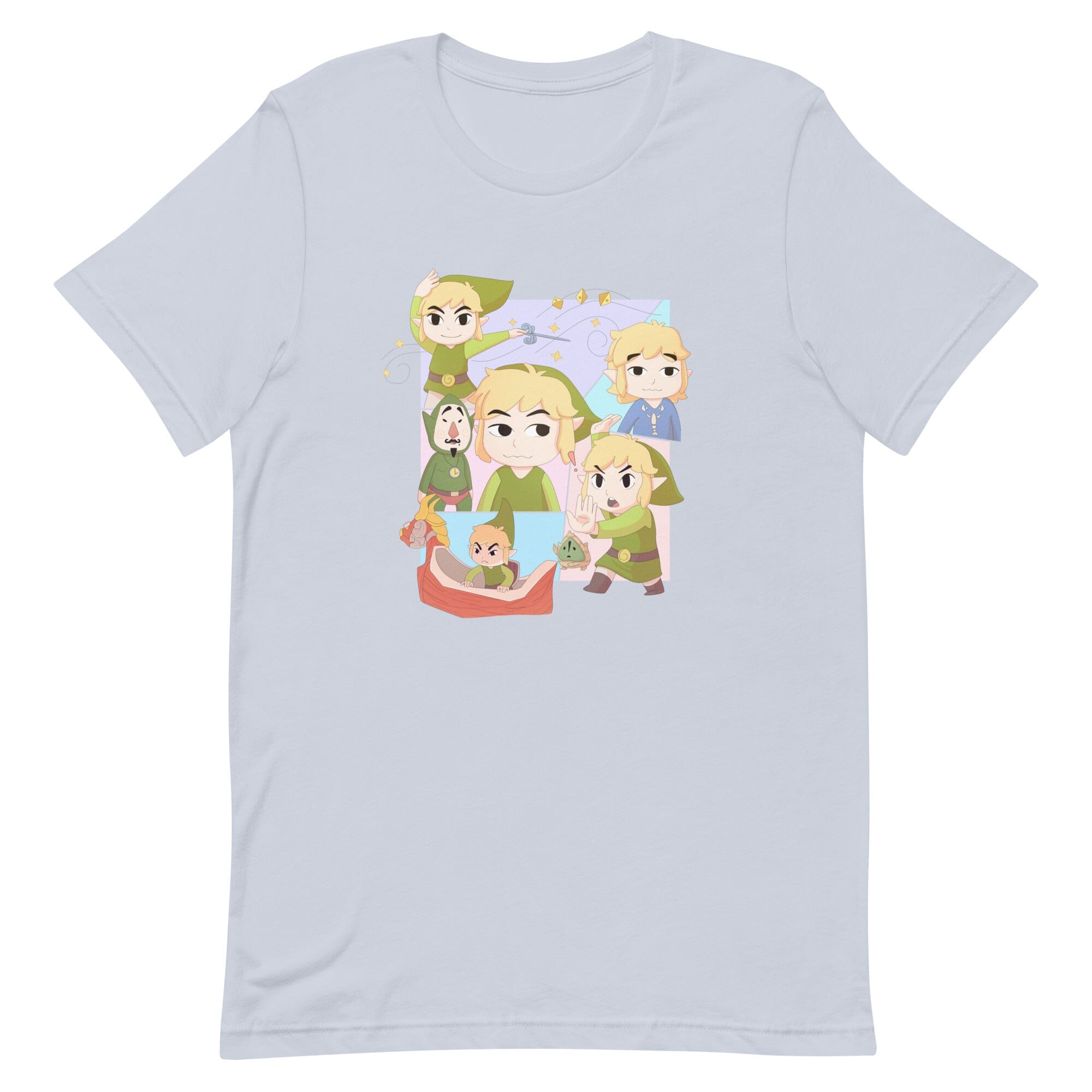 The Many Faces from Wind Waker | Unisex t-shirt Threads & Thistles Inventory Light Blue XS 