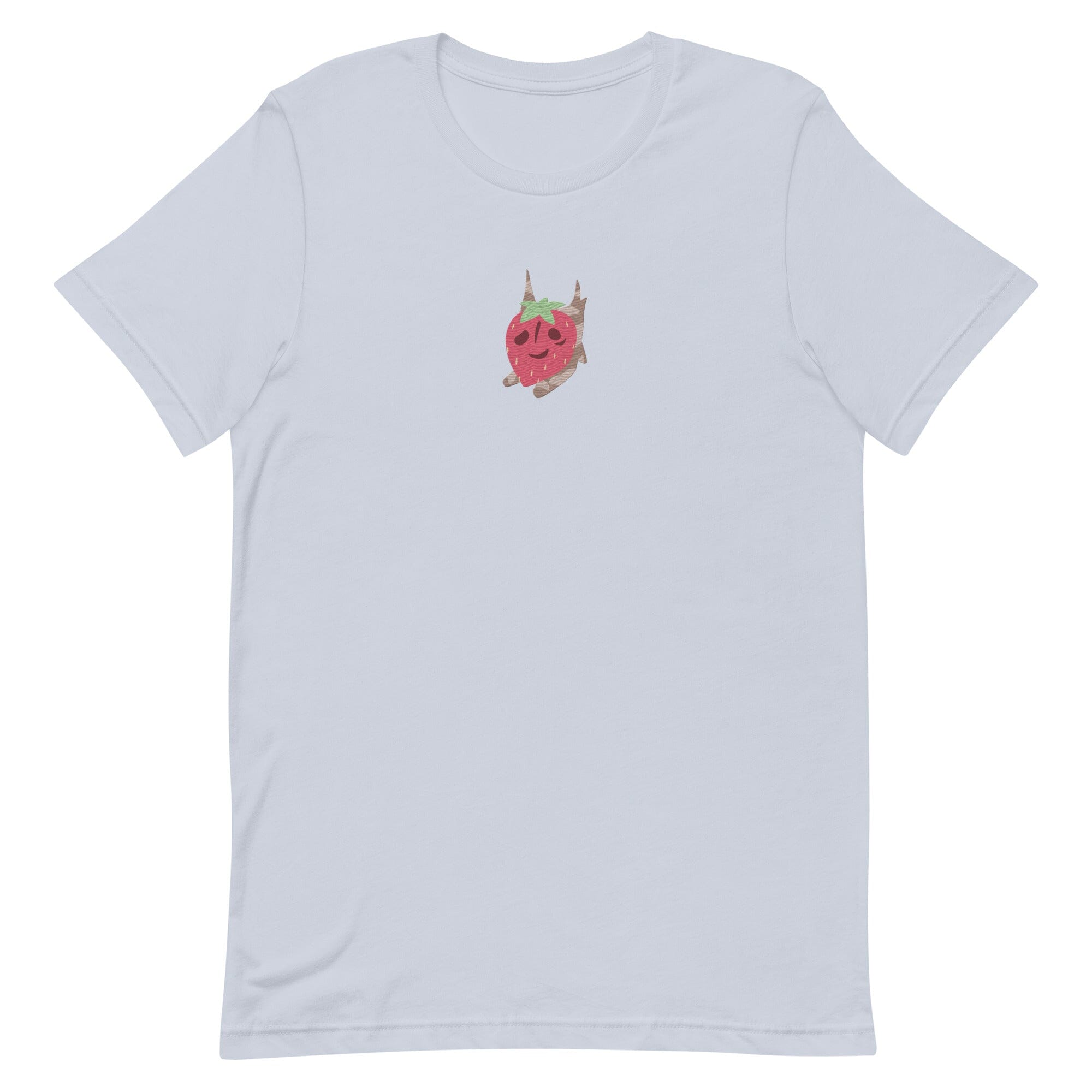 Strawberry Korok | Embroidered Unisex t-shirt | Titty Tea Zelda Threads & Thistles Inventory Light Blue XS 