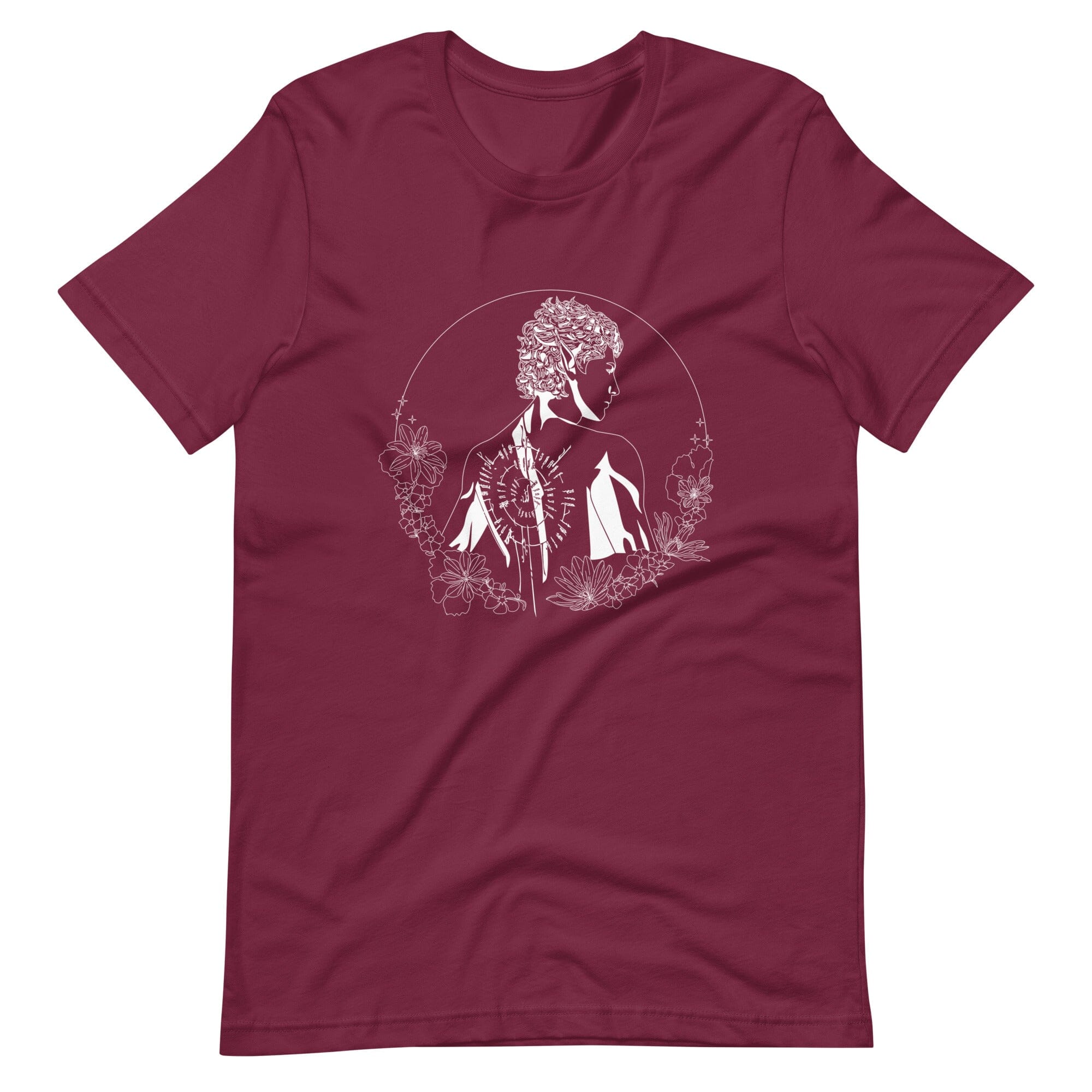 Astarion | Unisex t-shirt | Baldur's Gate Threads & Thistles Inventory Maroon XS 