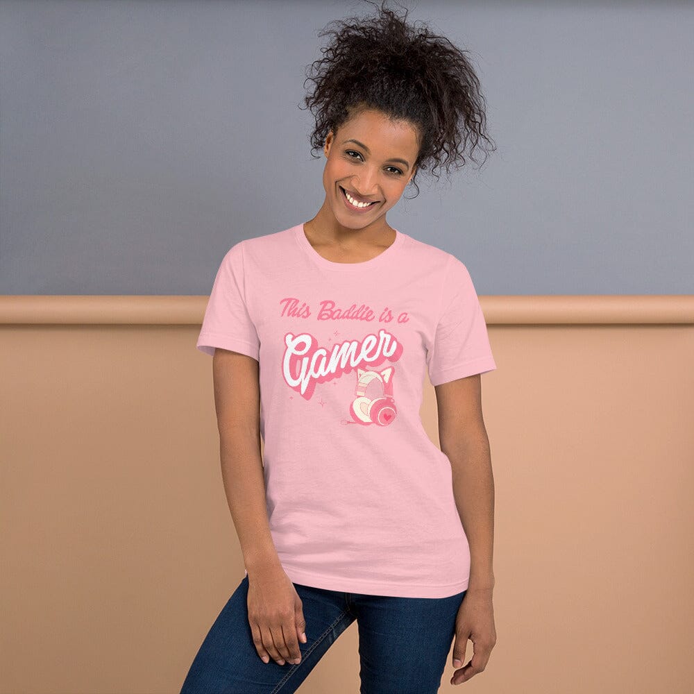 This Baddie is a Gamer | Unisex t-shirt | Feminist Gamer Threads & Thistles Inventory Pink (Girly Girl) S 